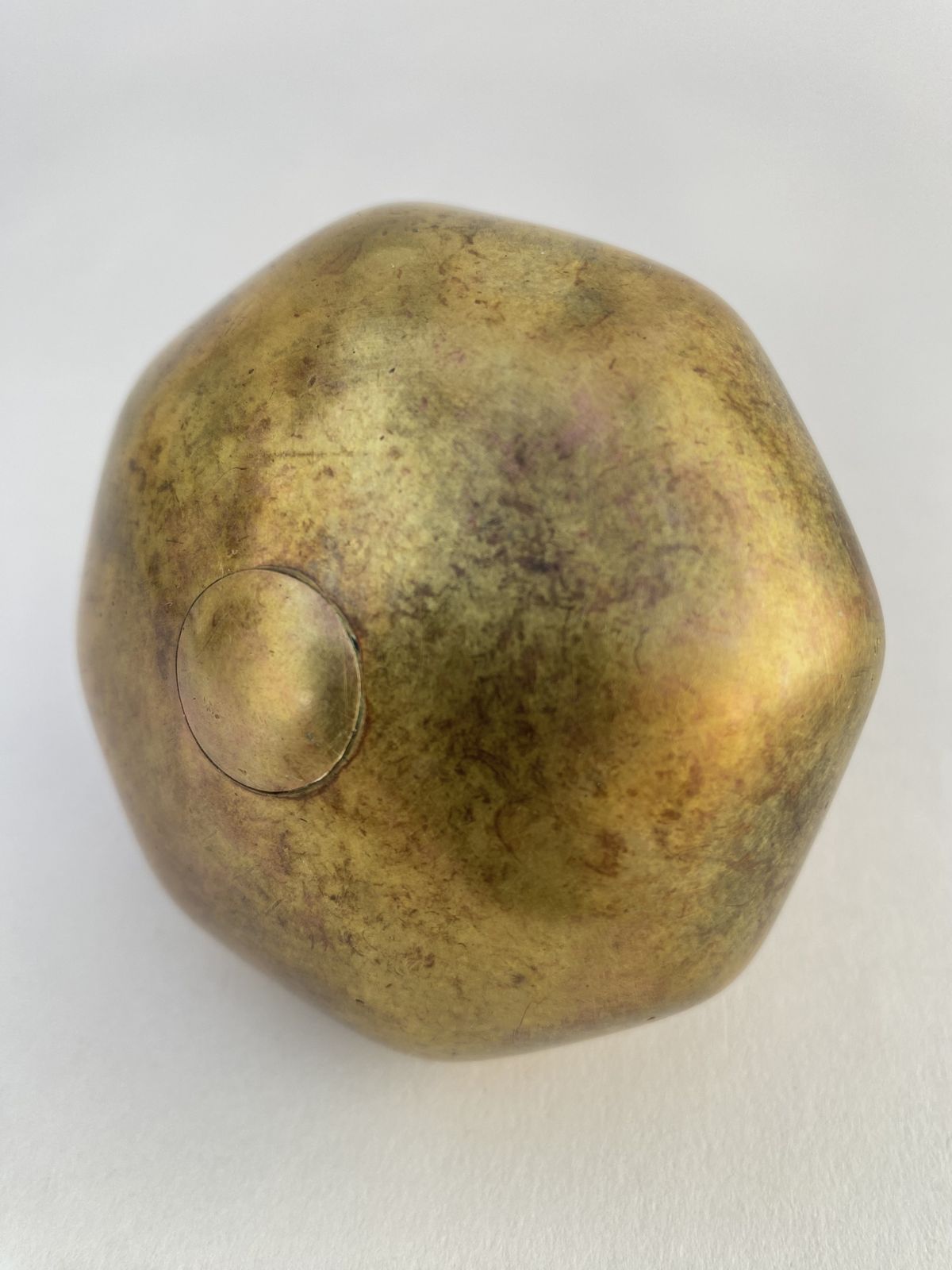 19th Century English Brass Front Door Center Pull photo 110.0