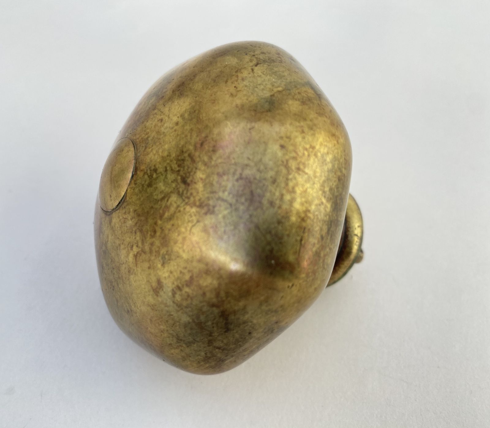 19th Century English Brass Front Door Center Pull photo vinterior