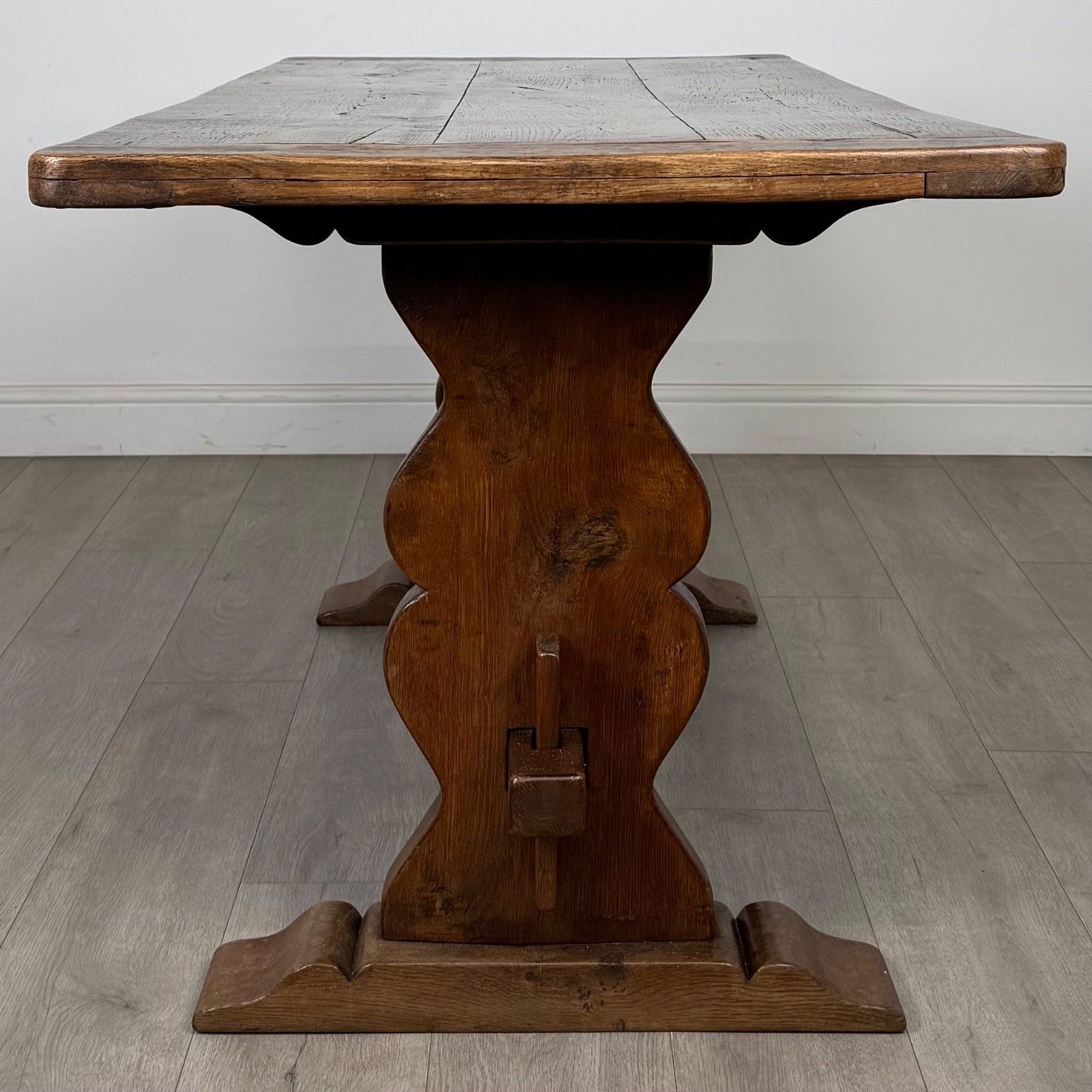 photo vinterior Antique 18th Century Dining Table With 6 Dining Chairs In Oak ( Af 5307 )
