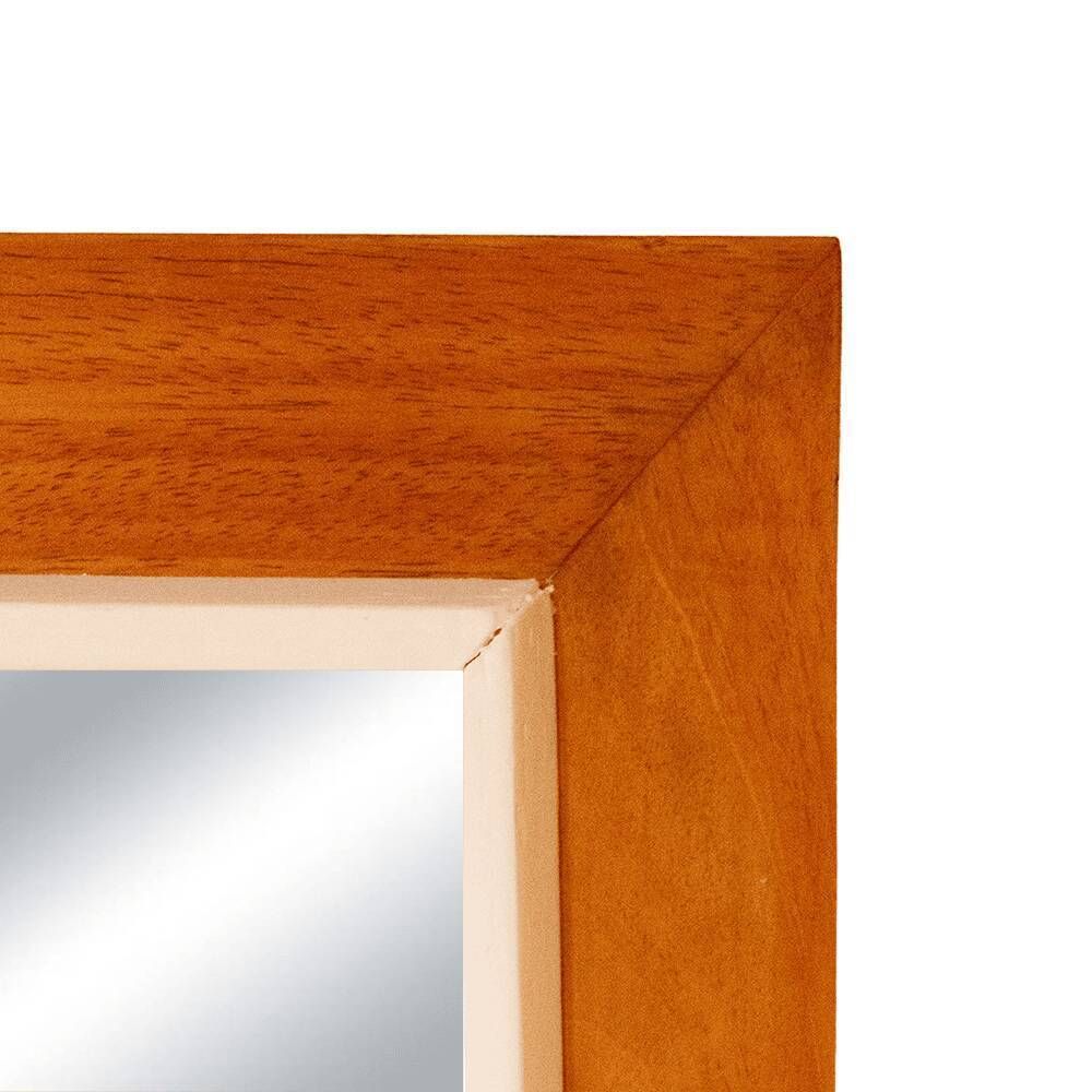 1950s Mid Century Wooden Frame With Mirror photo 325.0