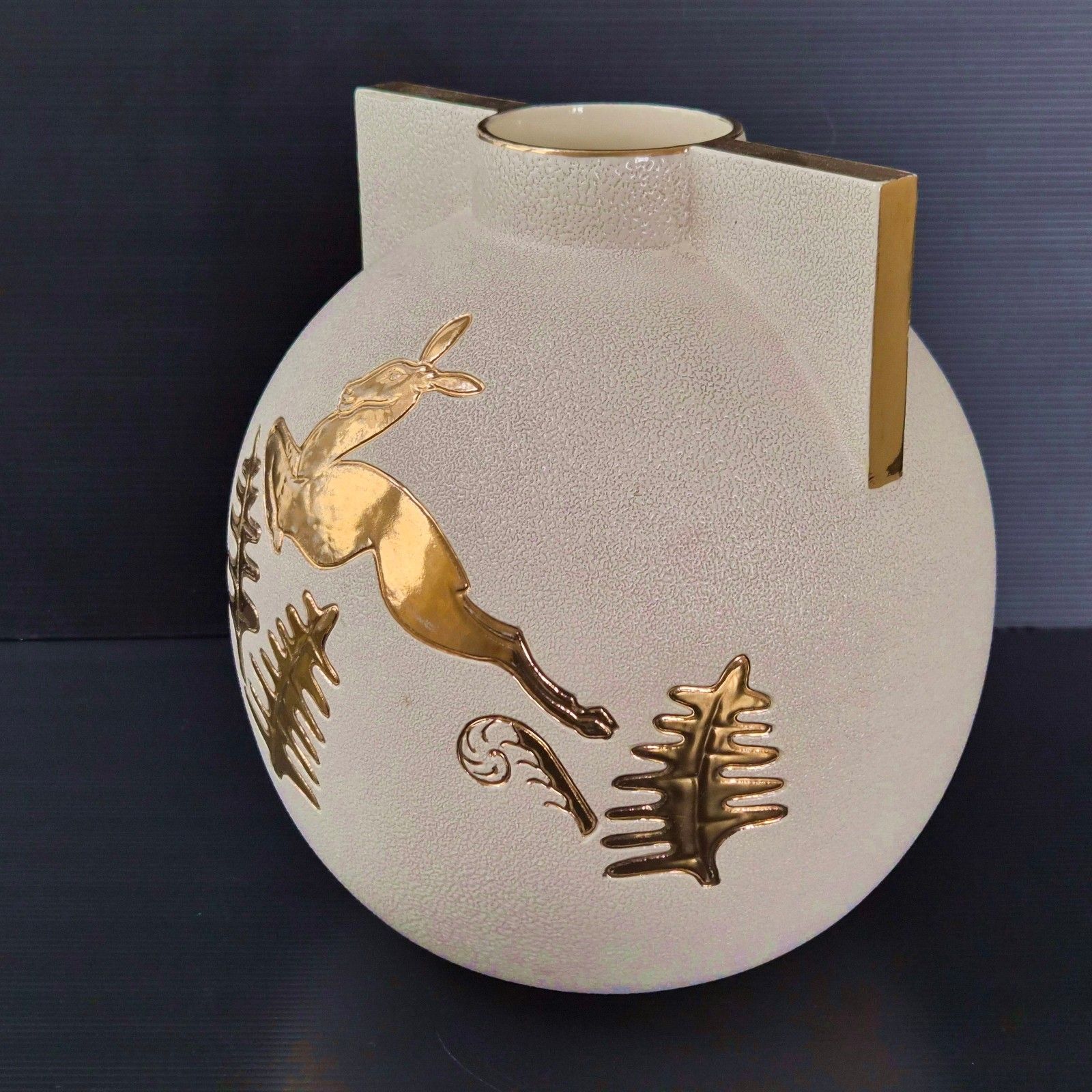 photo for sale Vase Vintage Art Deco A La Biche 1930 Ceramique Manufacture De Sevres 30s Retro