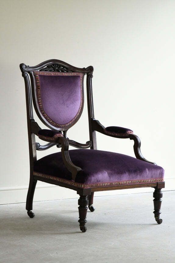 Edwardian Mahogany Armchair, Early 20th Century