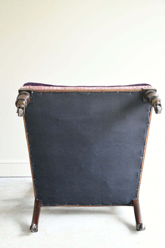Edwardian Mahogany Armchair, Early 20th Century photo vintage