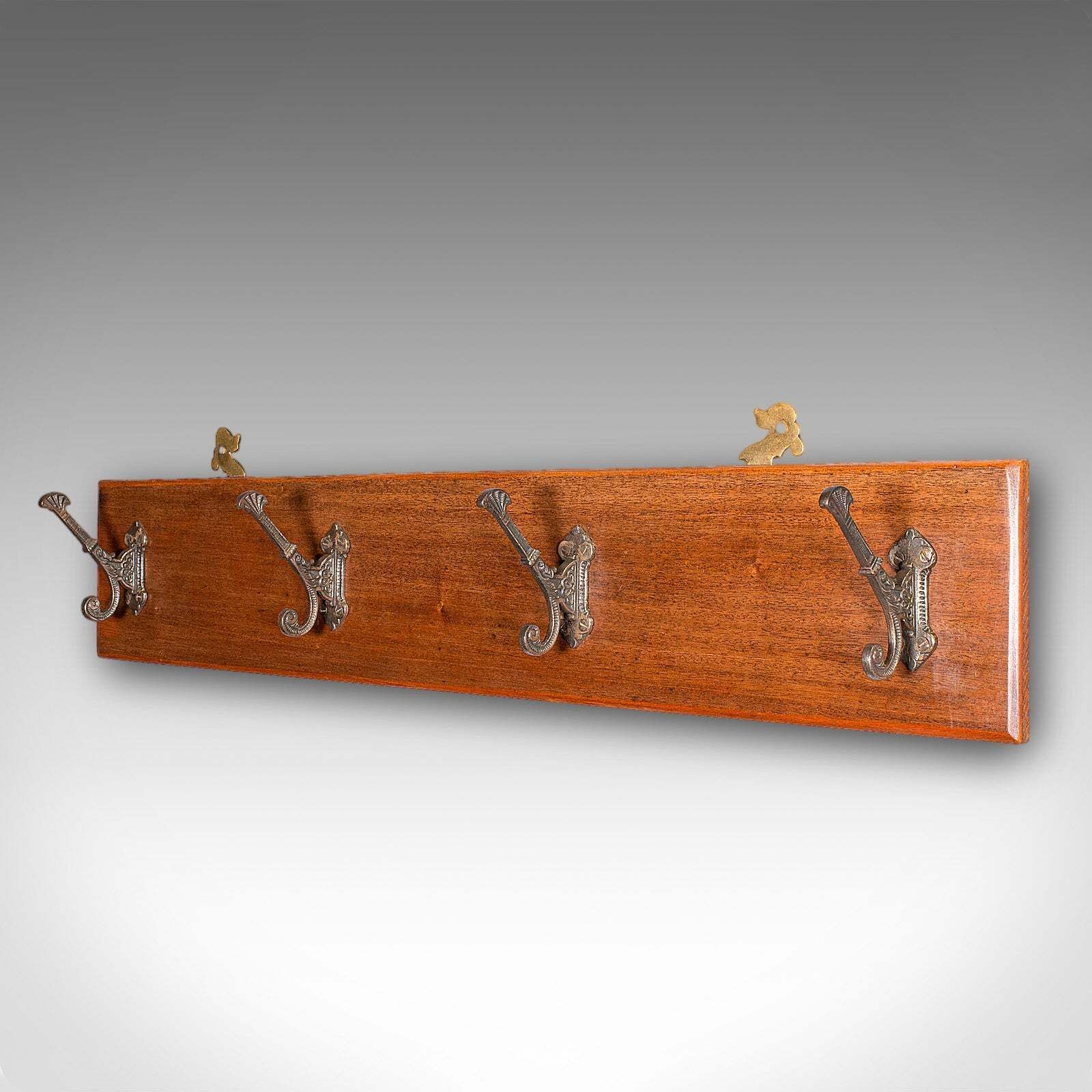 Antique Coat Rack, English, Cloakroom, Reception Hall, Mounted Hooks, Victorian photo for sale
