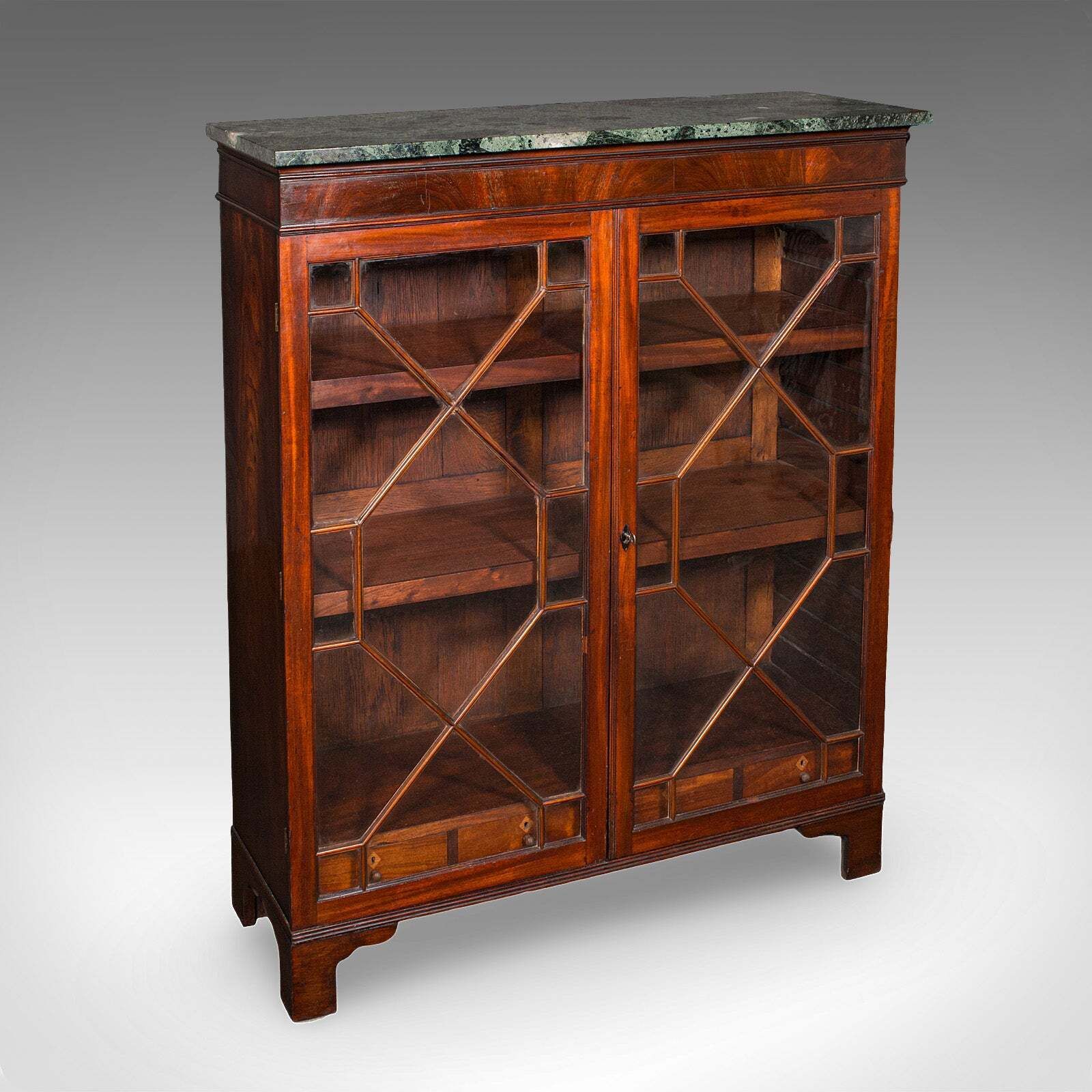 Antique Astragal Glazed Bookcase, English, Display Book Cabinet, Victorian, 1880