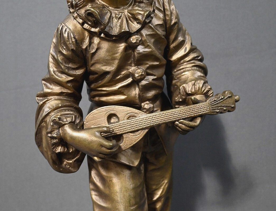 photo for sale Bronze Sculpture "By The Light Of The Moon" Signed Bouret – Late 19th Century
