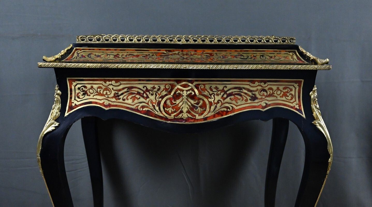photo furniture Boulle Marquetry Jardinière, Napoleon III Period – Mid 19th Century