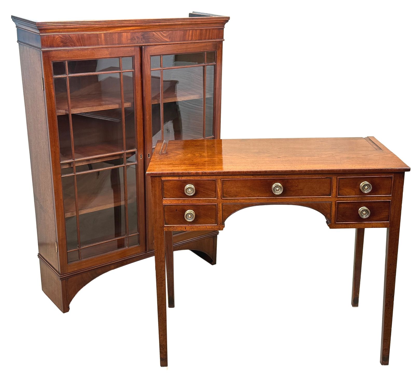 Unusual 18th Century Georgian Mahogany Display Cabinet (England, Circa 1790) photo Furniture
