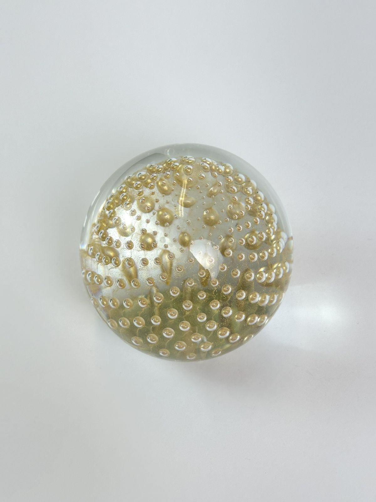 Large Murano Glass Bullicante Paperweight By Cenedese, Italy, 1980s photo for sale
