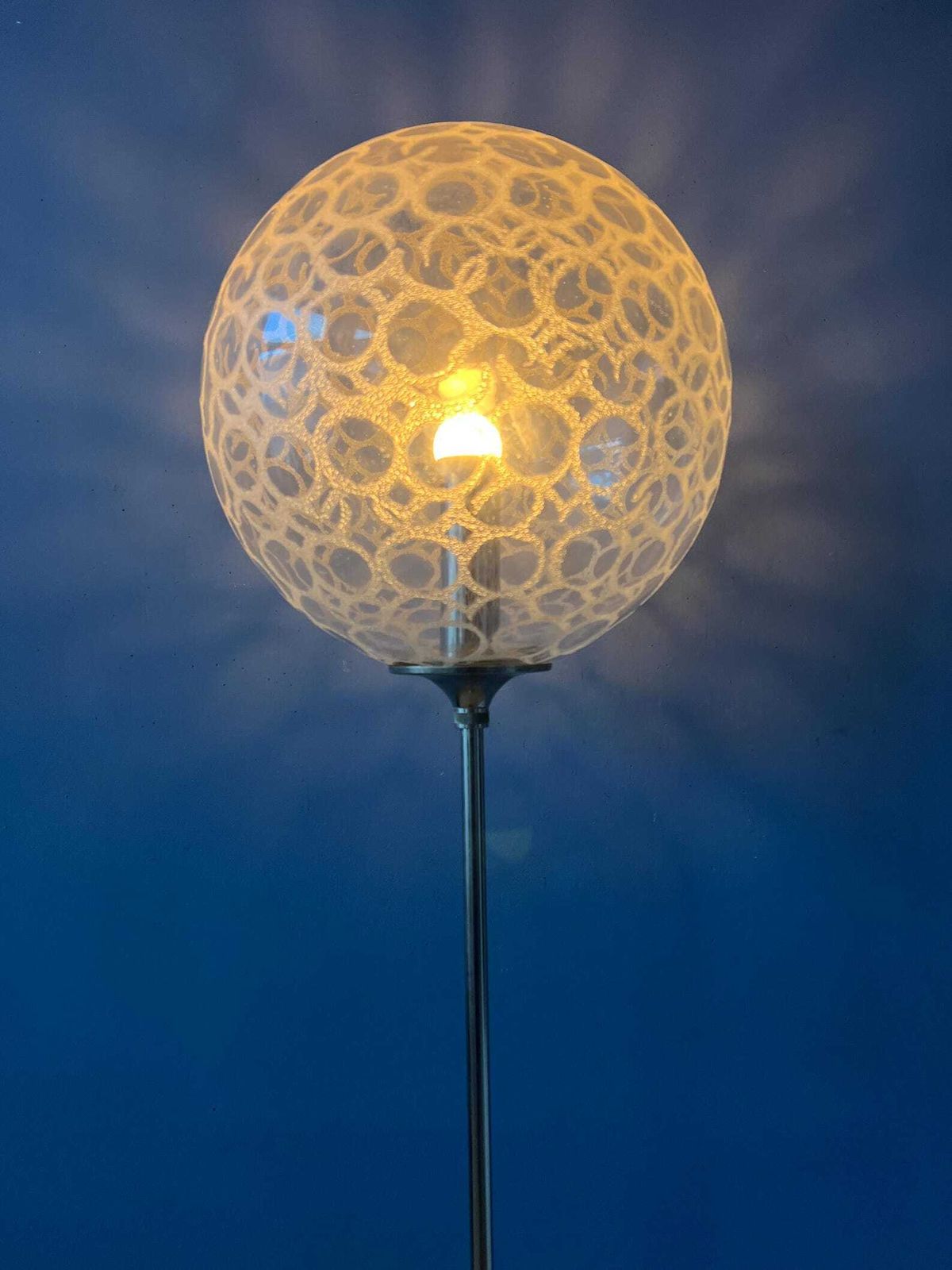 Vintage Glass Floor Lamp By Doria Leuchten photo Lighting