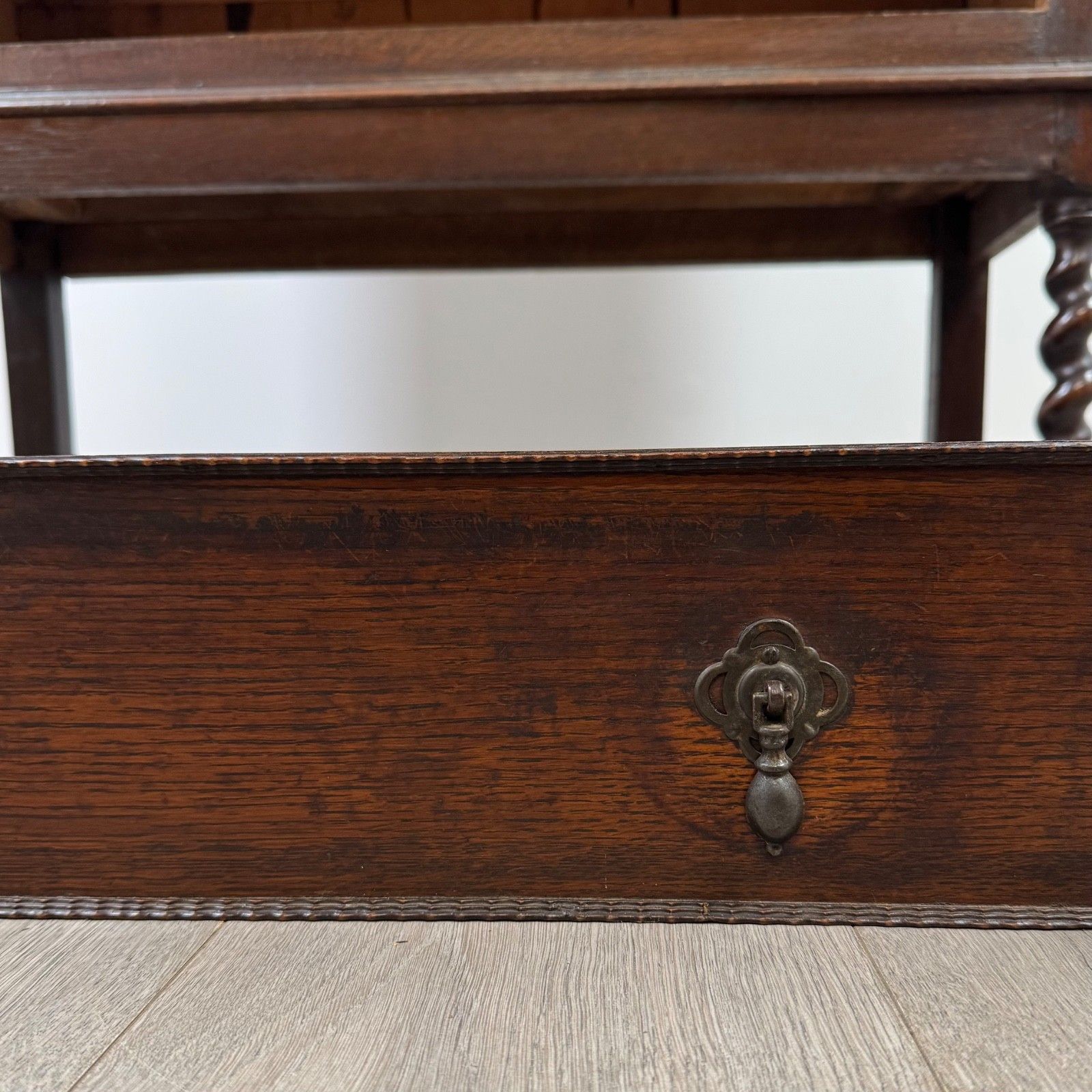 825.0 Antique 20th Century Edwardian Display Cabinet In Oak ( Af 5317 ) photo