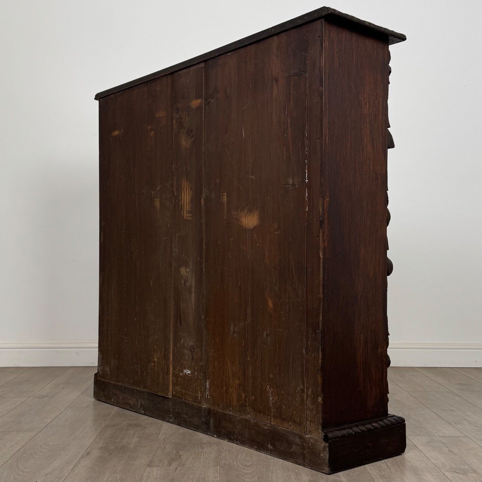 Antique 19th Century Victorian Carved Open Bookcase In Oak ( Af 5304 ) photo buy