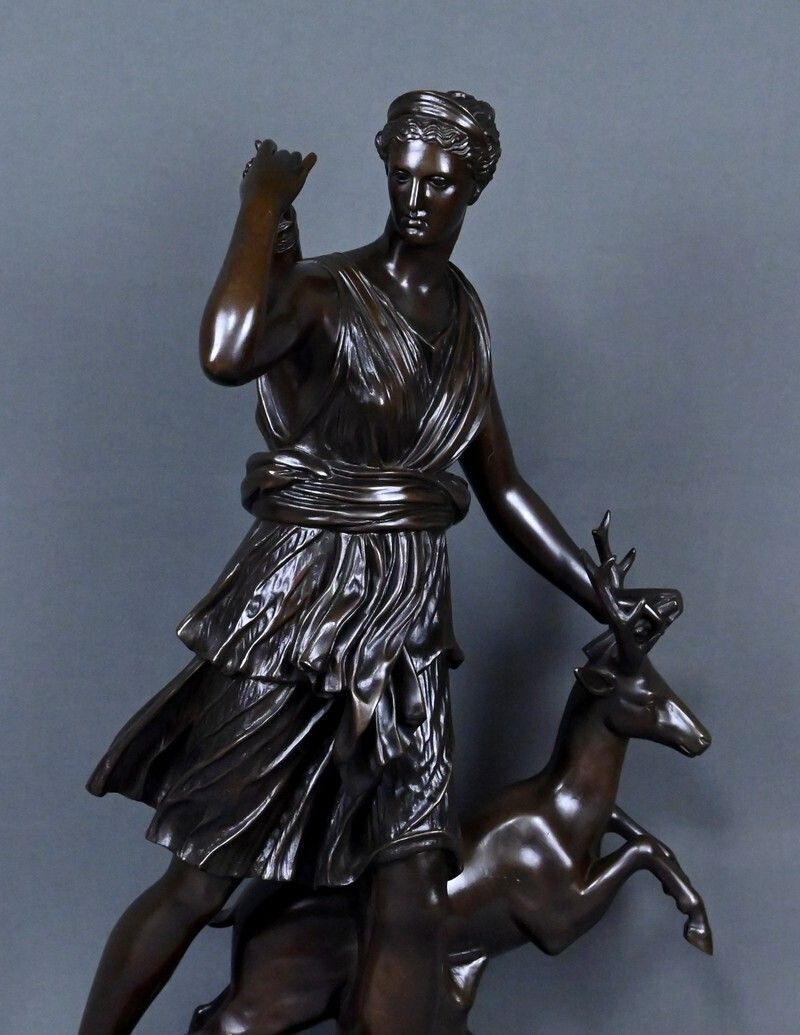 Important Bronze Sculpture "Diana The Huntress" After Leochares – Part 2, 19th Century photo vinterior