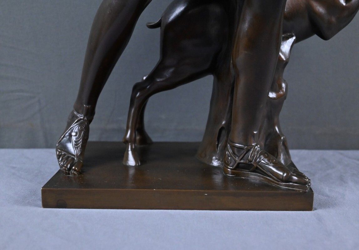 photo vinterior Important Bronze Sculpture "Diana The Huntress" After Leochares – Part 2, 19th Century