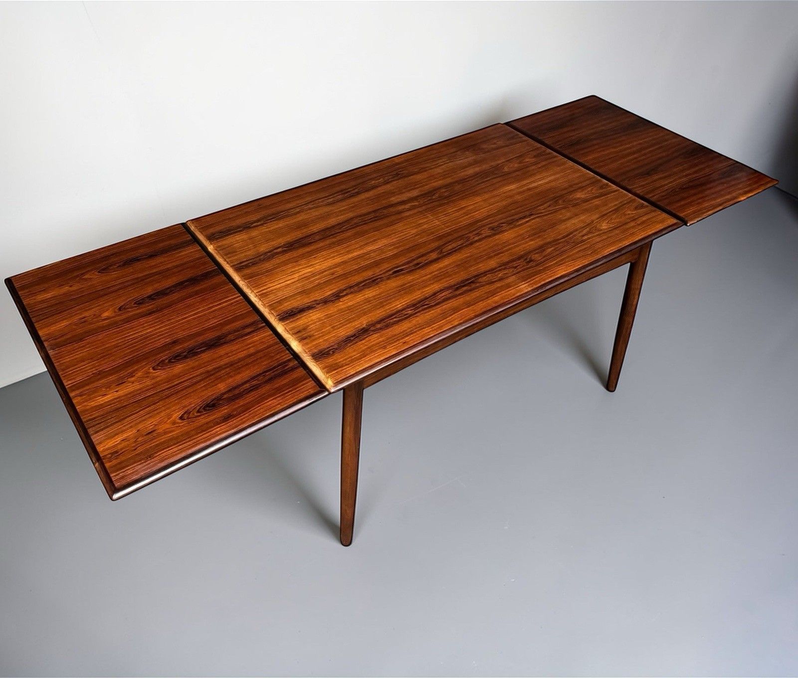 photo for sale Danish Knud Nielson Rosewood Extending Dining Table Draw Leaf Superior Quality