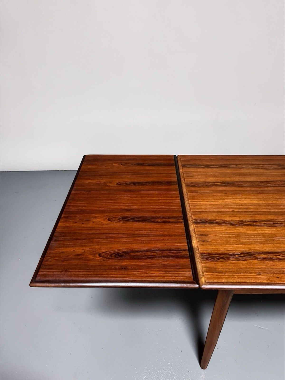 1295.0 Danish Knud Nielson Rosewood Extending Dining Table Draw Leaf Superior Quality photo