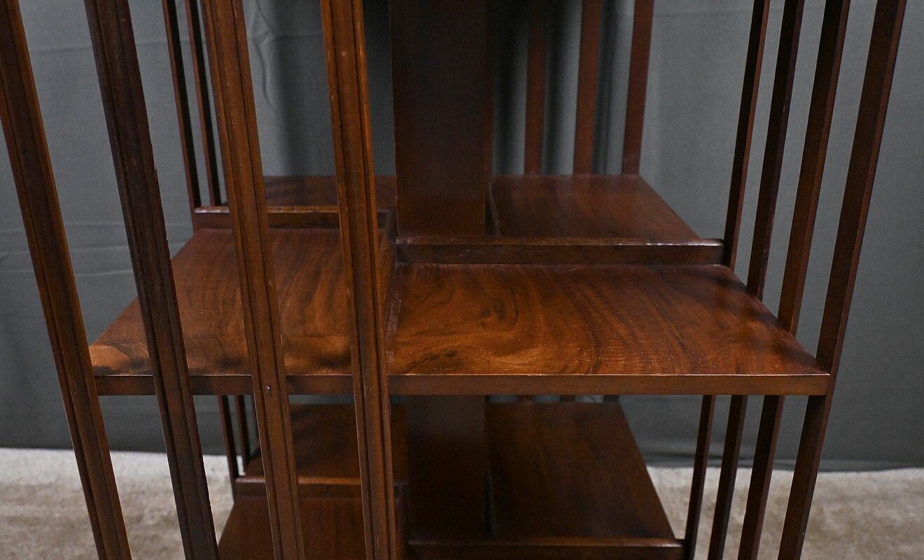Mahogany Revolving Bookshelf, England – Mid 20th Century photo buy
