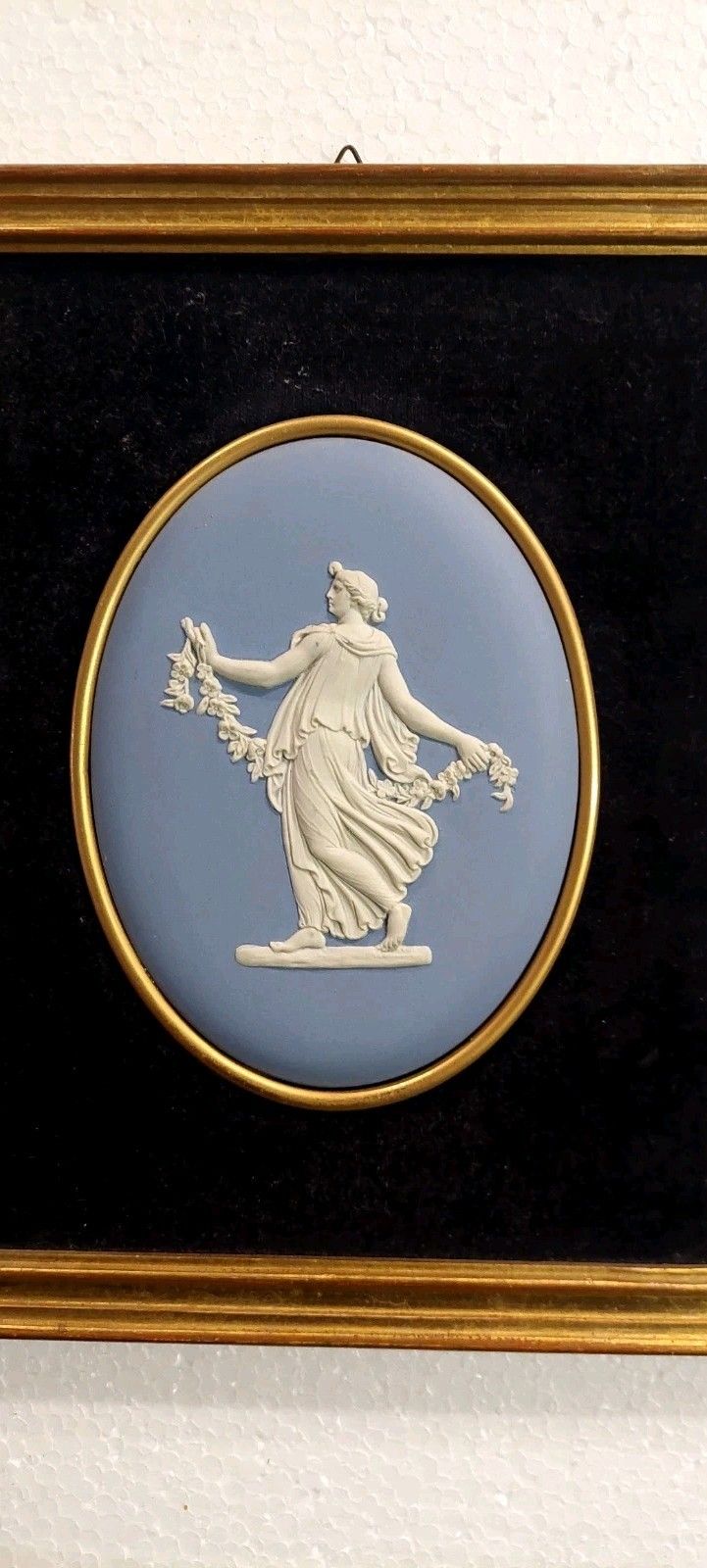 Vintage Wedgwood England Large Plaque Jasperware Biscuit The Dancer photo 100.0
