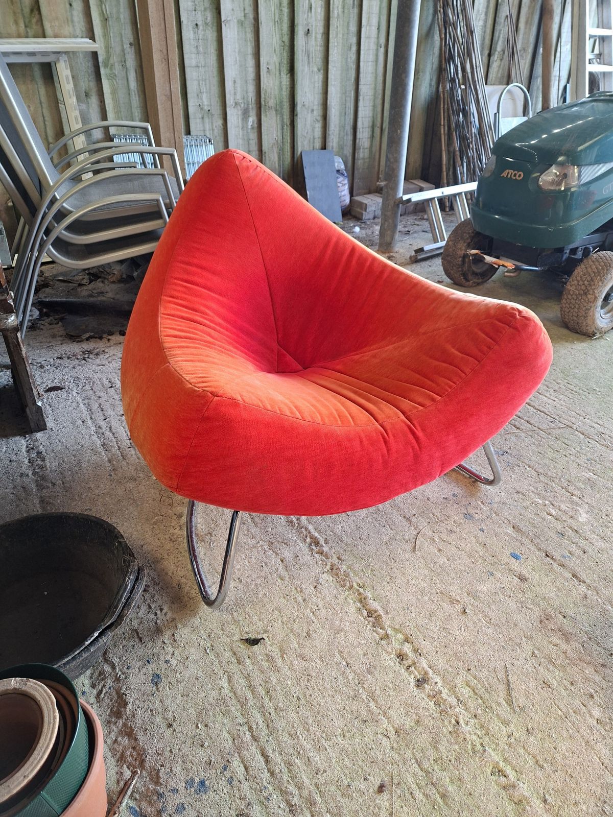 1970s Original Retro Orange Chair photo 1400.0
