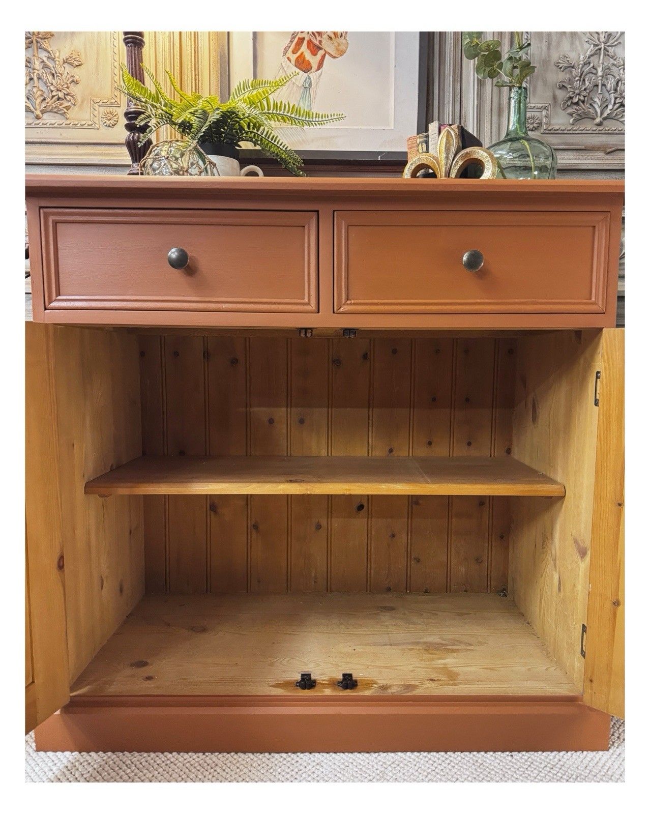 Small Sideboard Or Hall Cupboard  In Marmelo By Farrow And Ball Delivery 🍊 photo buy