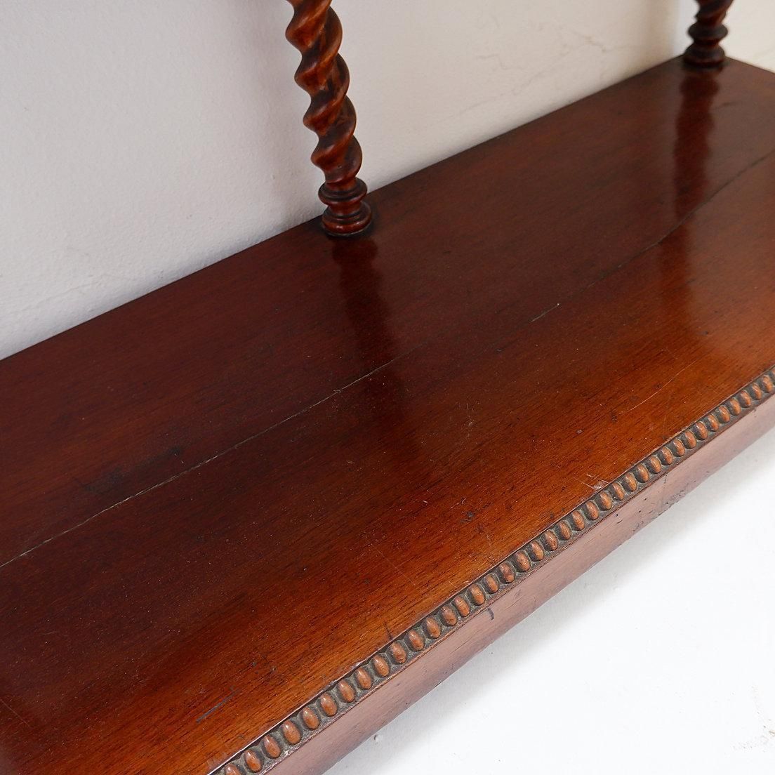 Antique Spool Style Bookcase, Turned Wood, Rustic Charm, 20th Century photo vintage