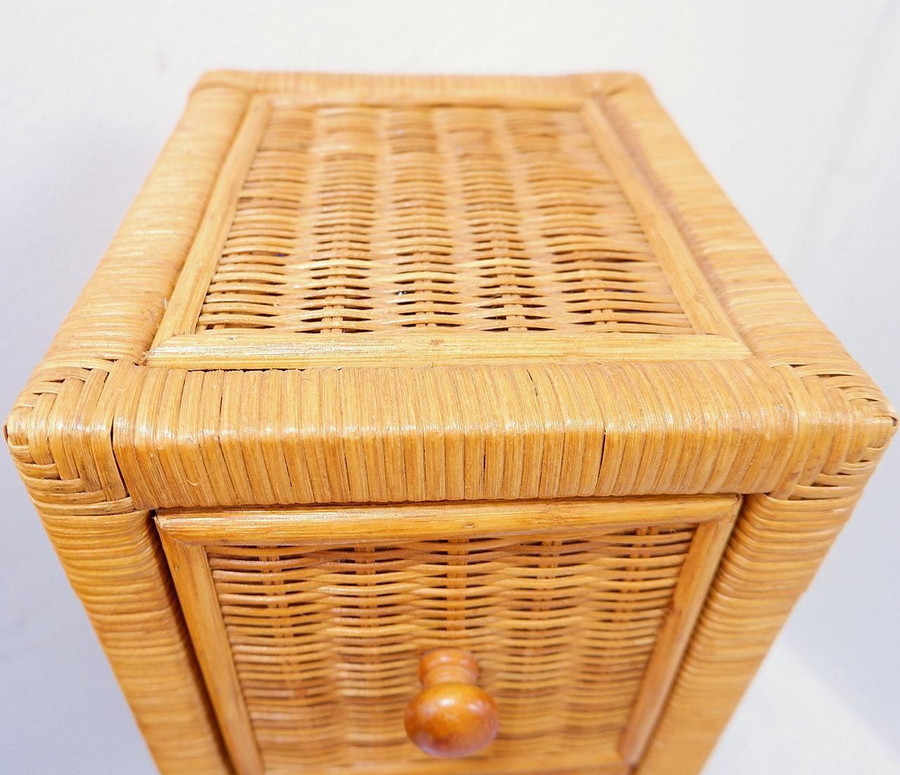 Pair Of Small Vintage Five Drawer Chests Of Drawers photo vinterior
