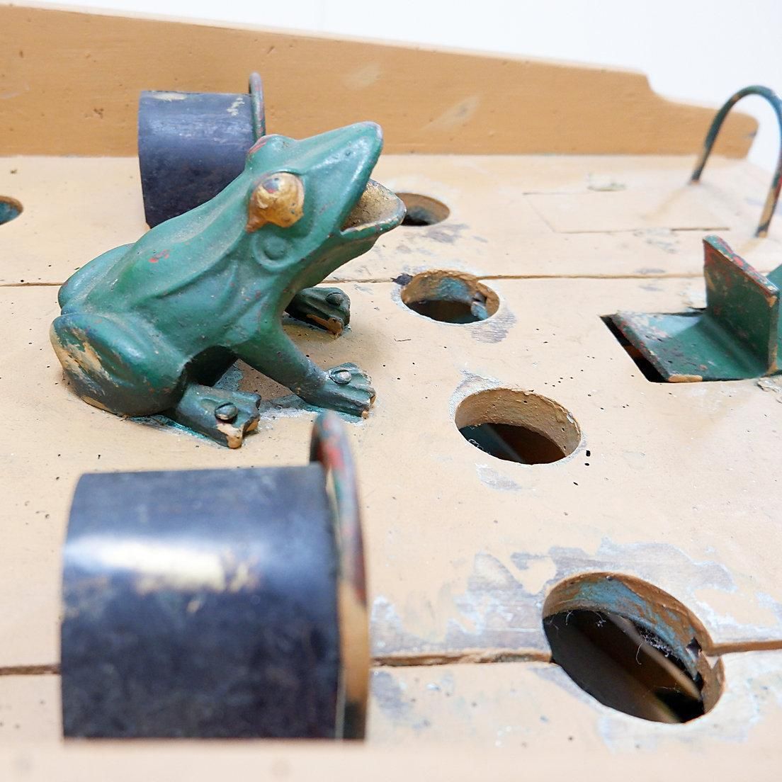 1080.0 "The Frog Game", Vintage Game In Wood And Painted Iron, Early 20th photo