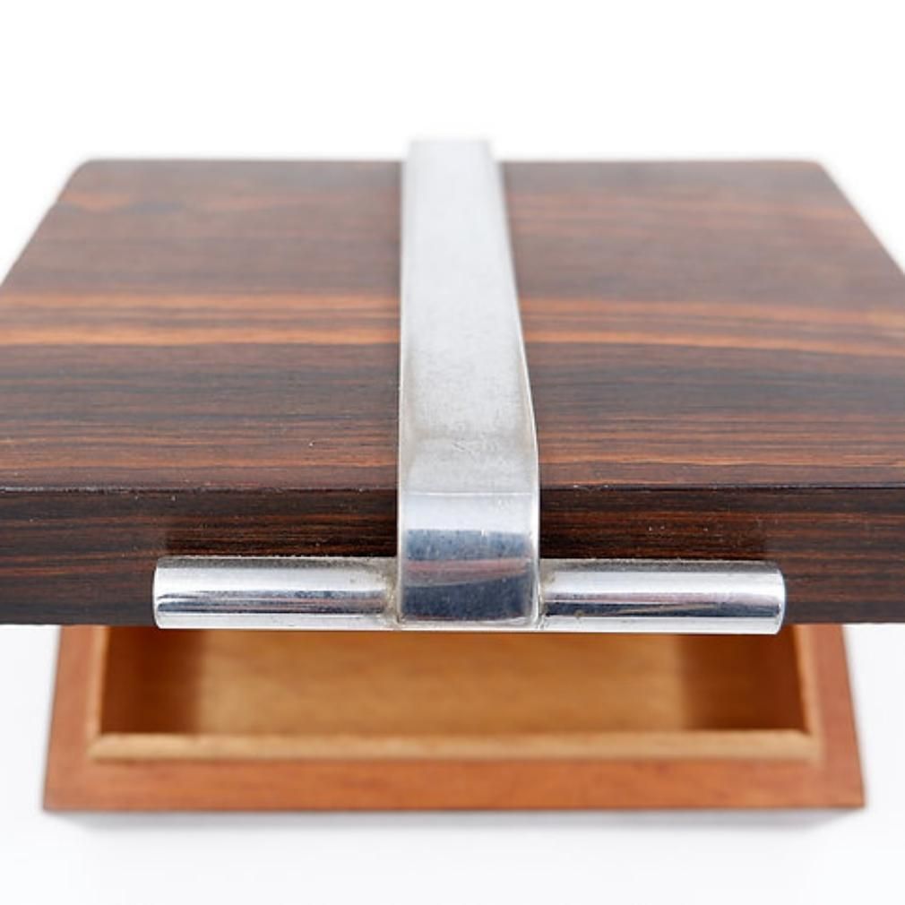photo vinterior Art Deco Box In Wood And Metal Attributed To The Maison Desny   1930s