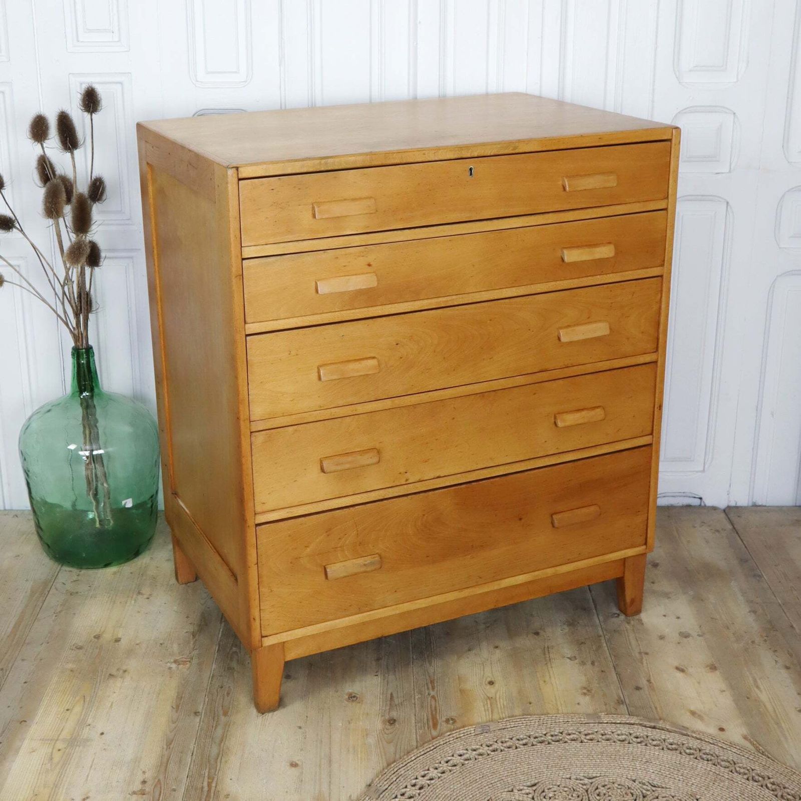Vintage Esavian Tall School Drawers Art Plan Chest photo Furniture