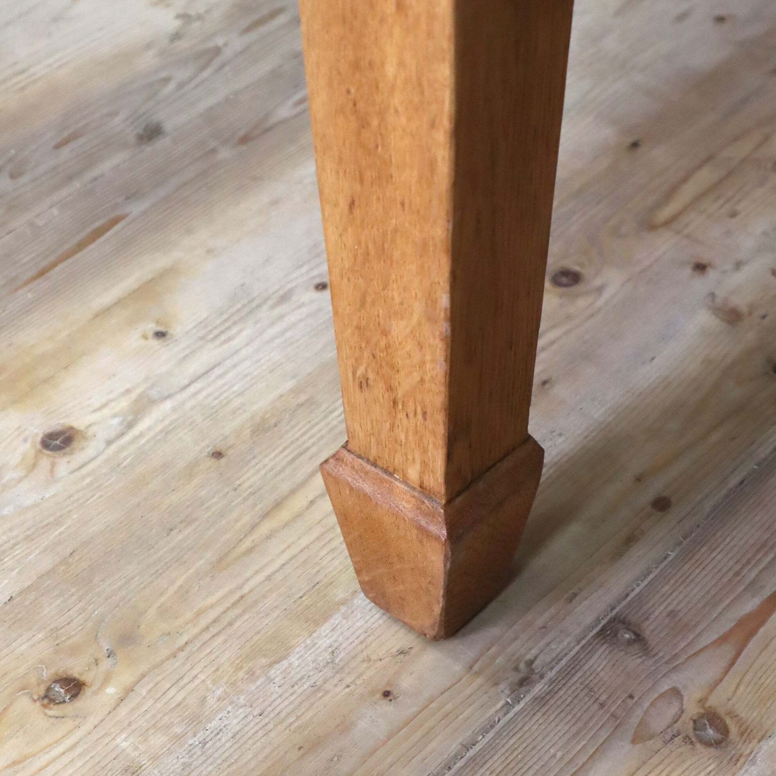 Antique Solid Oak Dining Table photo vintage