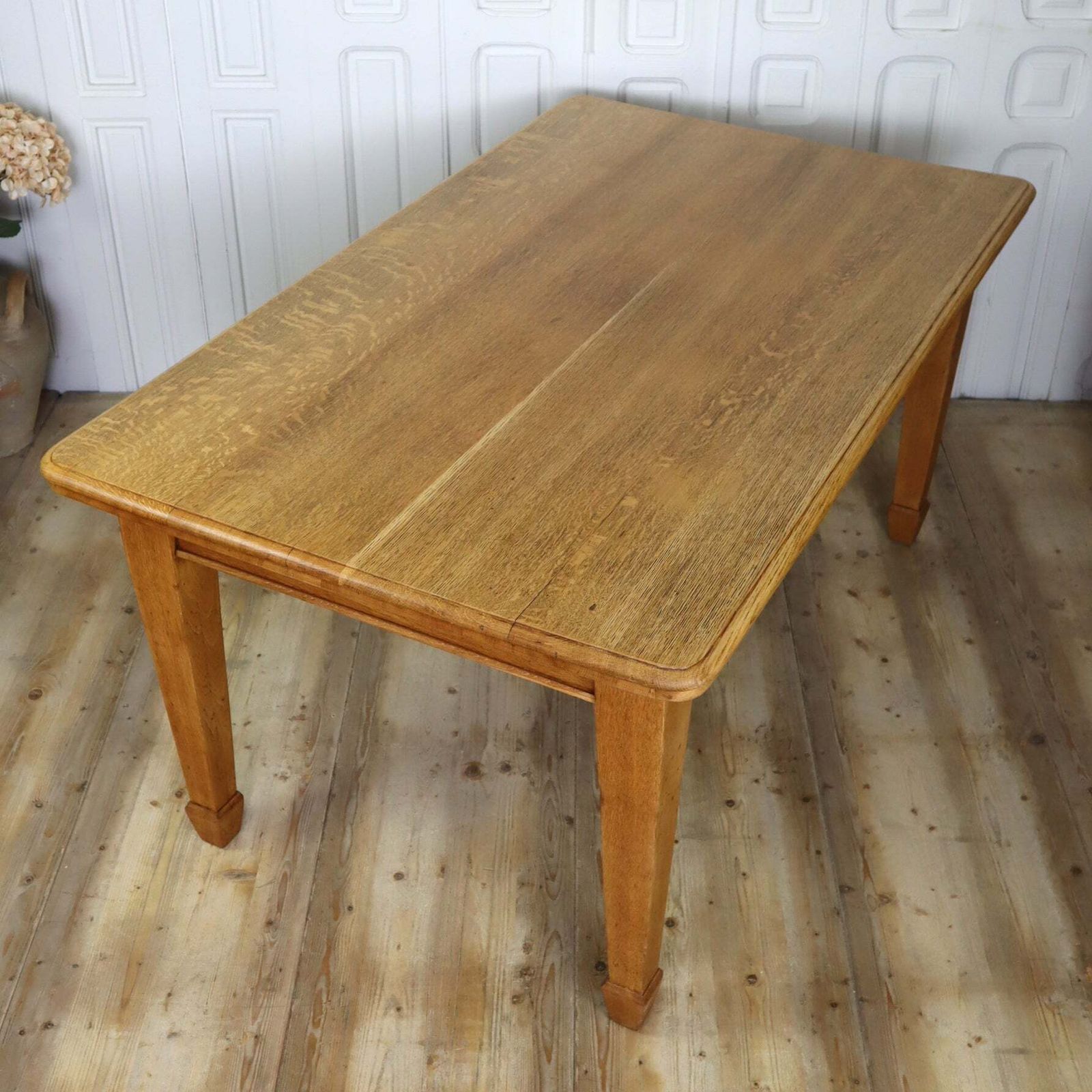 775.0 Antique Solid Oak Dining Table photo