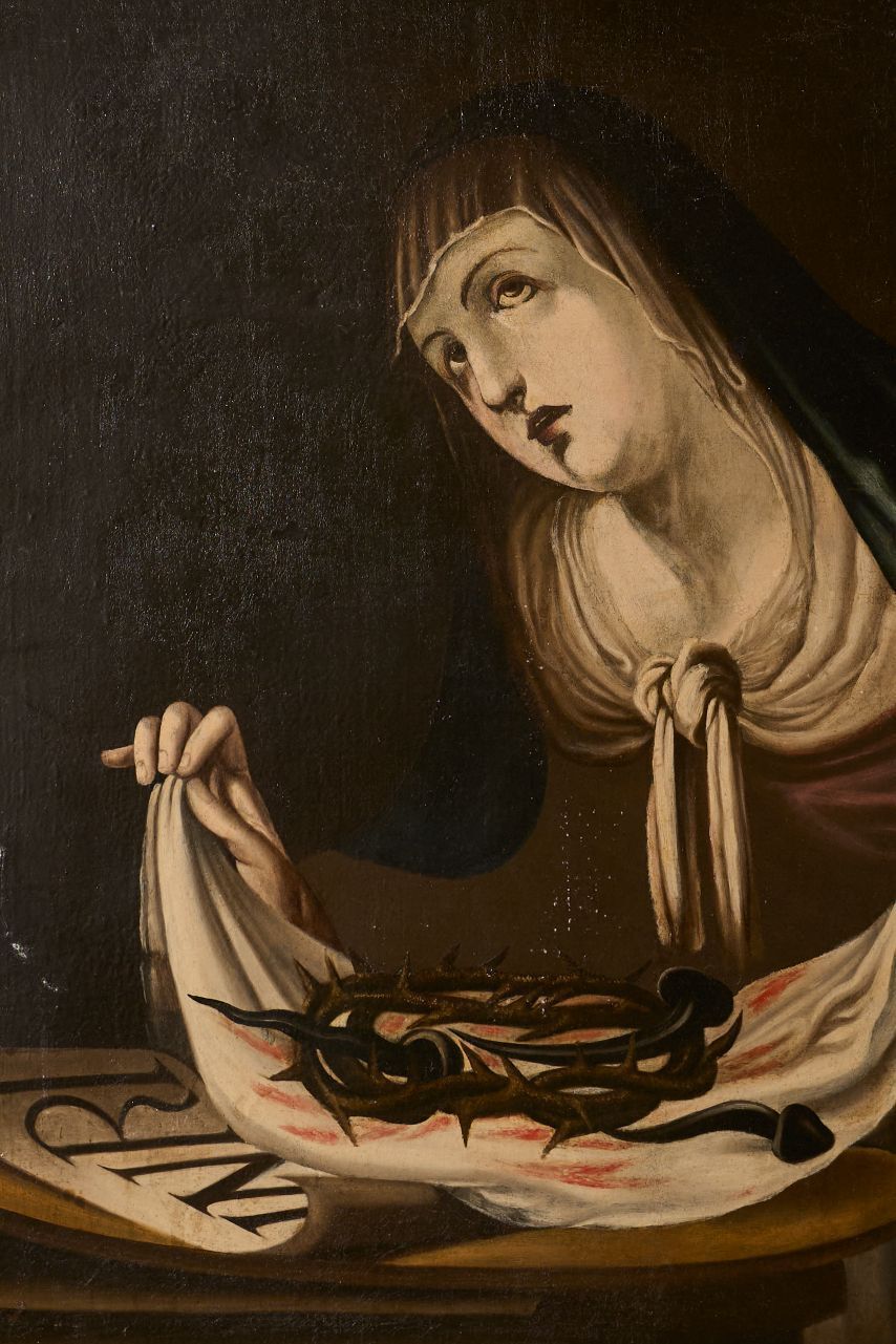 18th Century Spanish Painting Of Mary 'Passion Of Christ' photo furniture