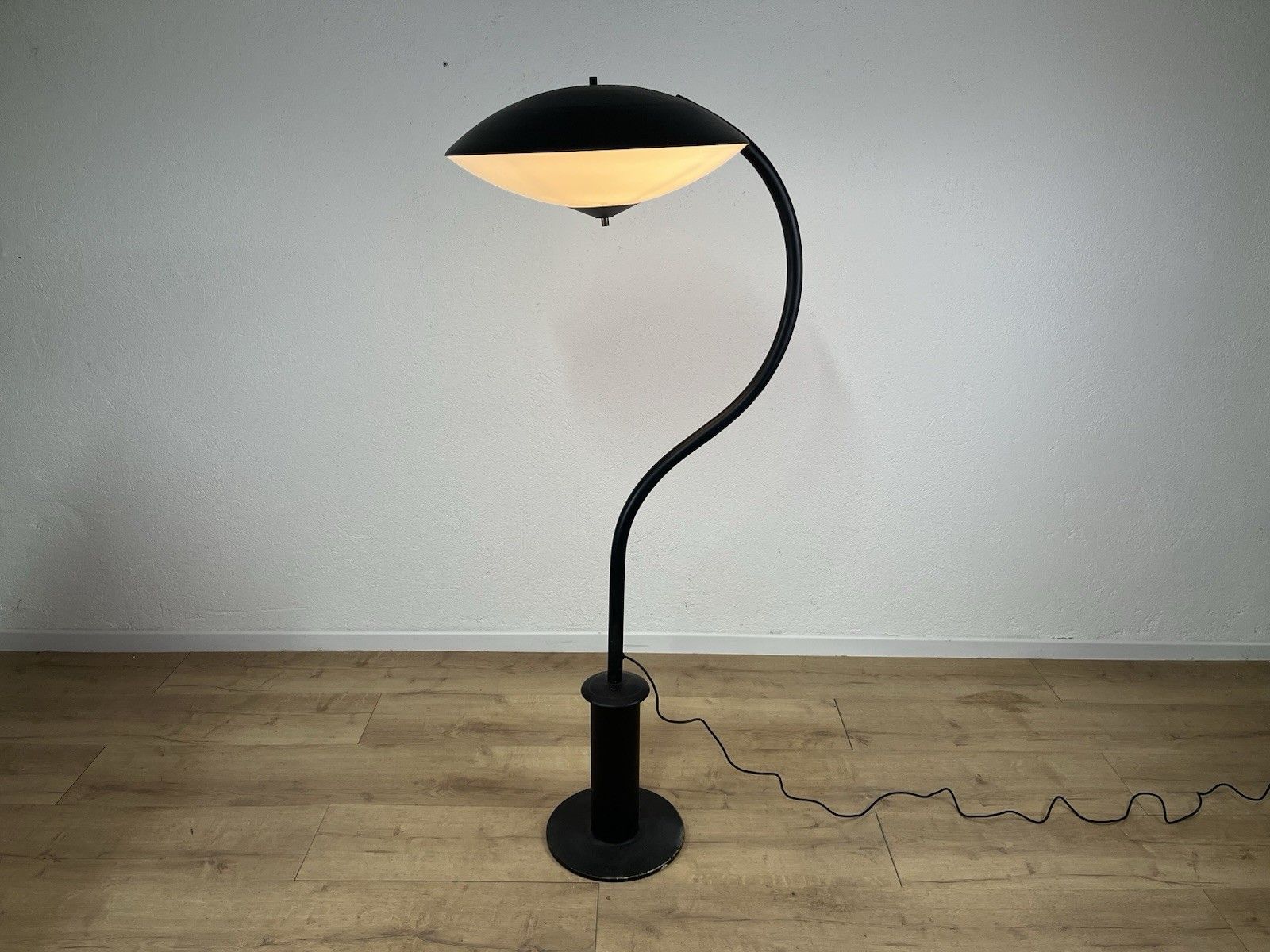 60’s Vintage Design Metal Glass Disc Floor Lamp