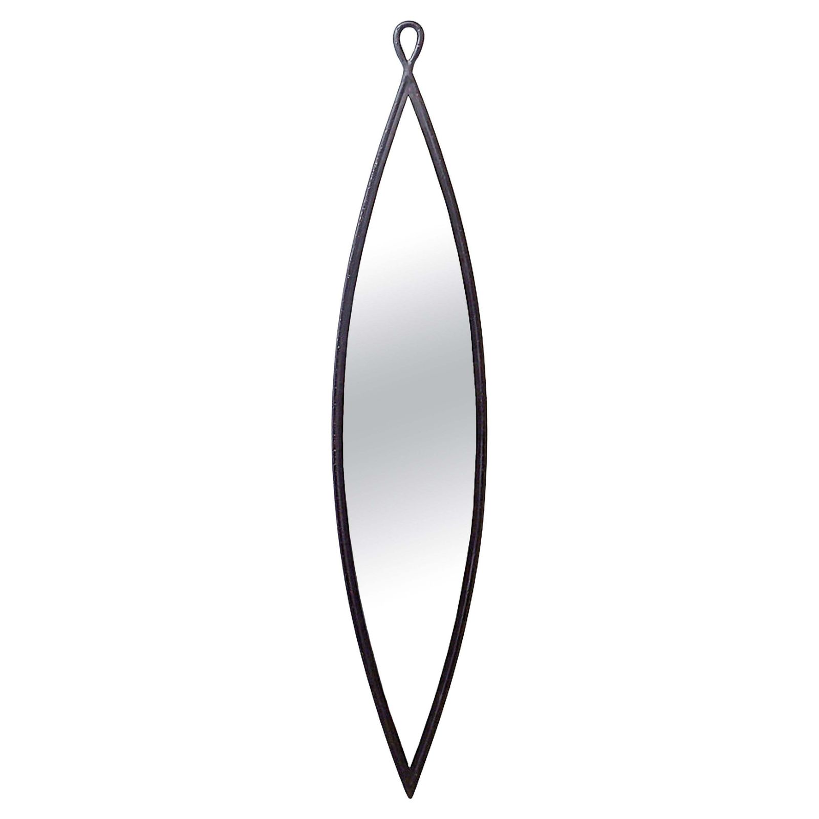 Modern Oval Mirror By Deknudt, Thin Metal Frame, 20th Century