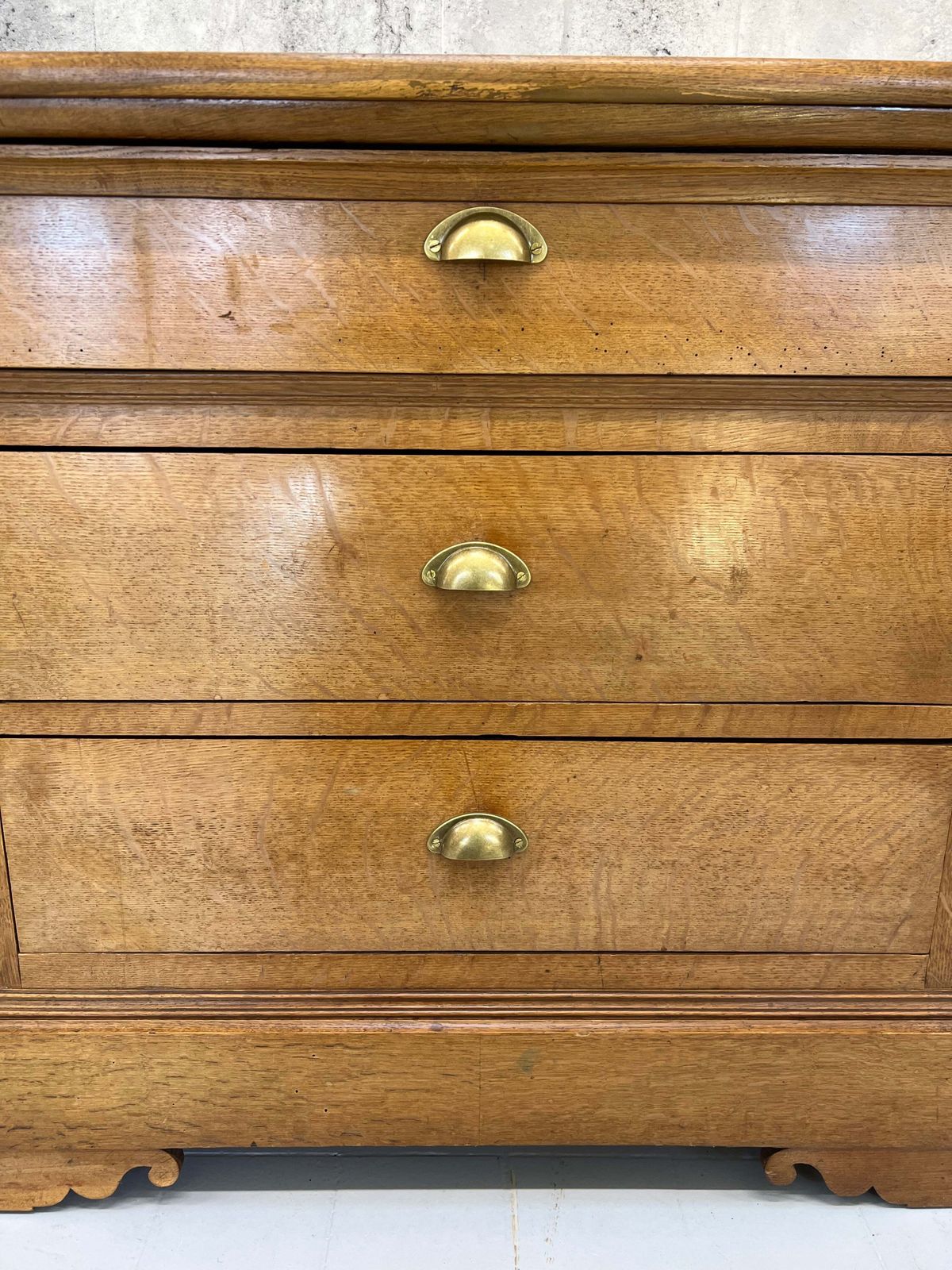 Solid Oak Chest Of Drawers With Cup Handles photo buy