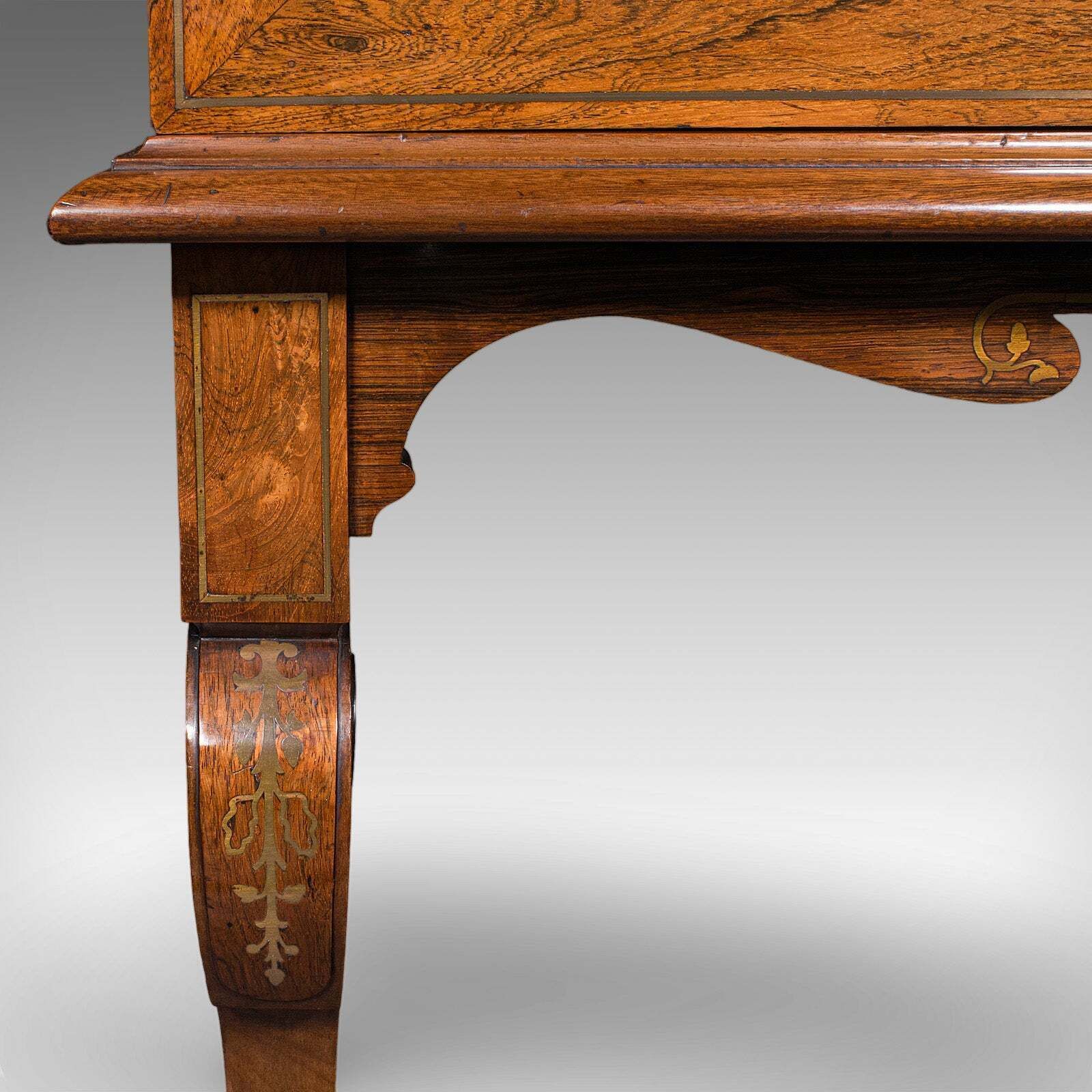 photo for sale Tall Antique Display Cabinet, English, Glazed Bookcase On Stand, Regency, C.1820