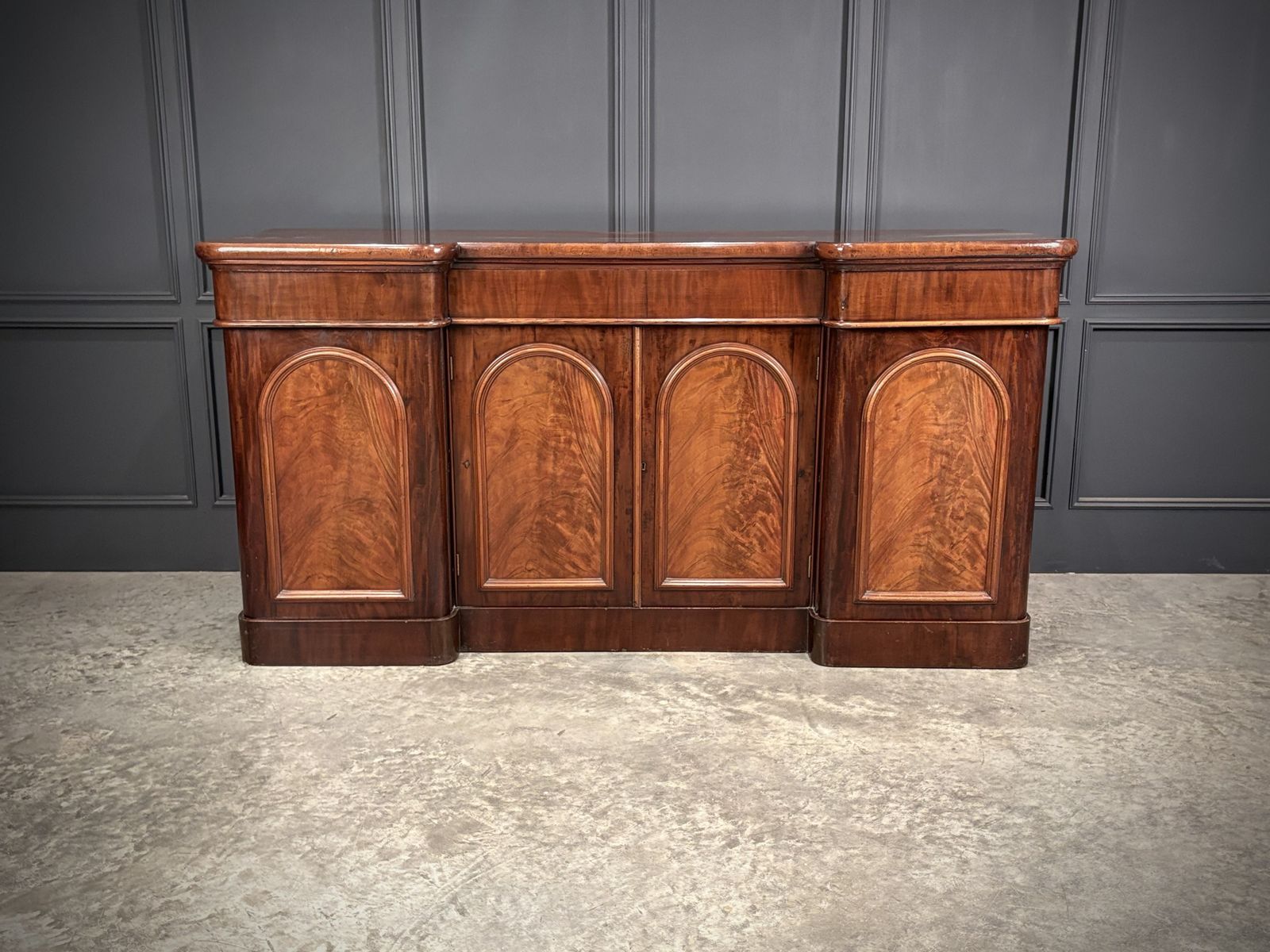 Victorian Mahogany Inverted Breakfront Sideboard photo Furniture