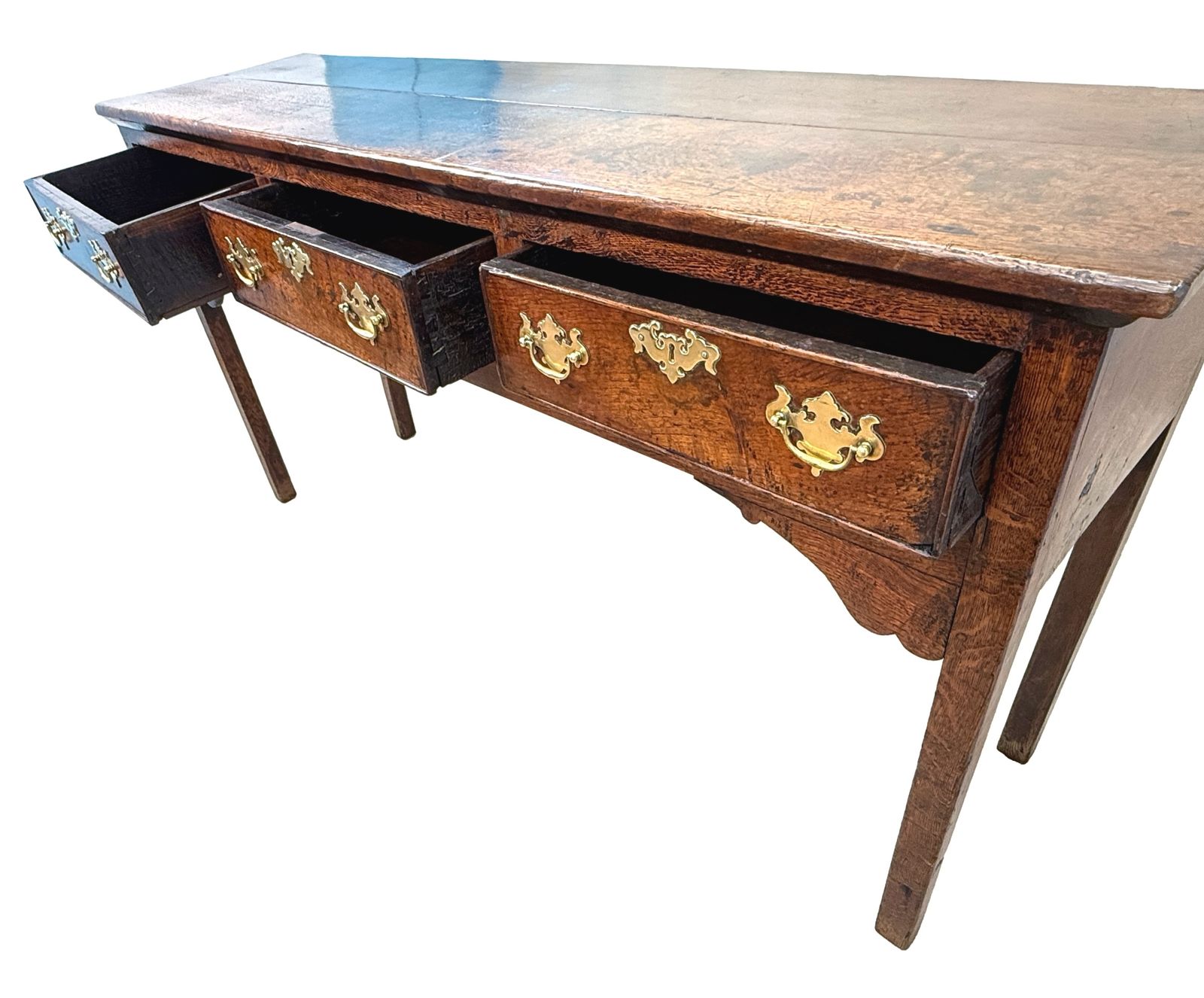 Small 18th Century English Oak Dresser Base (England, Circa 1750) photo 4995.0
