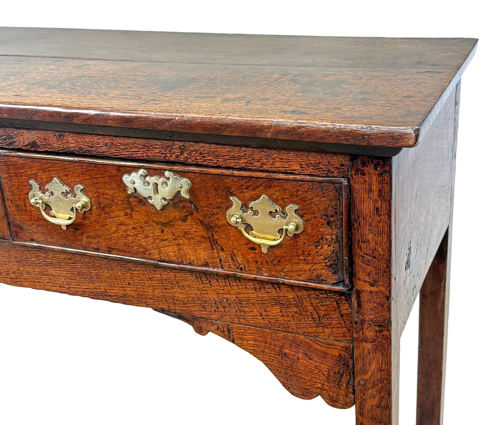 Small 18th Century English Oak Dresser Base (England, Circa 1750) photo vinterior