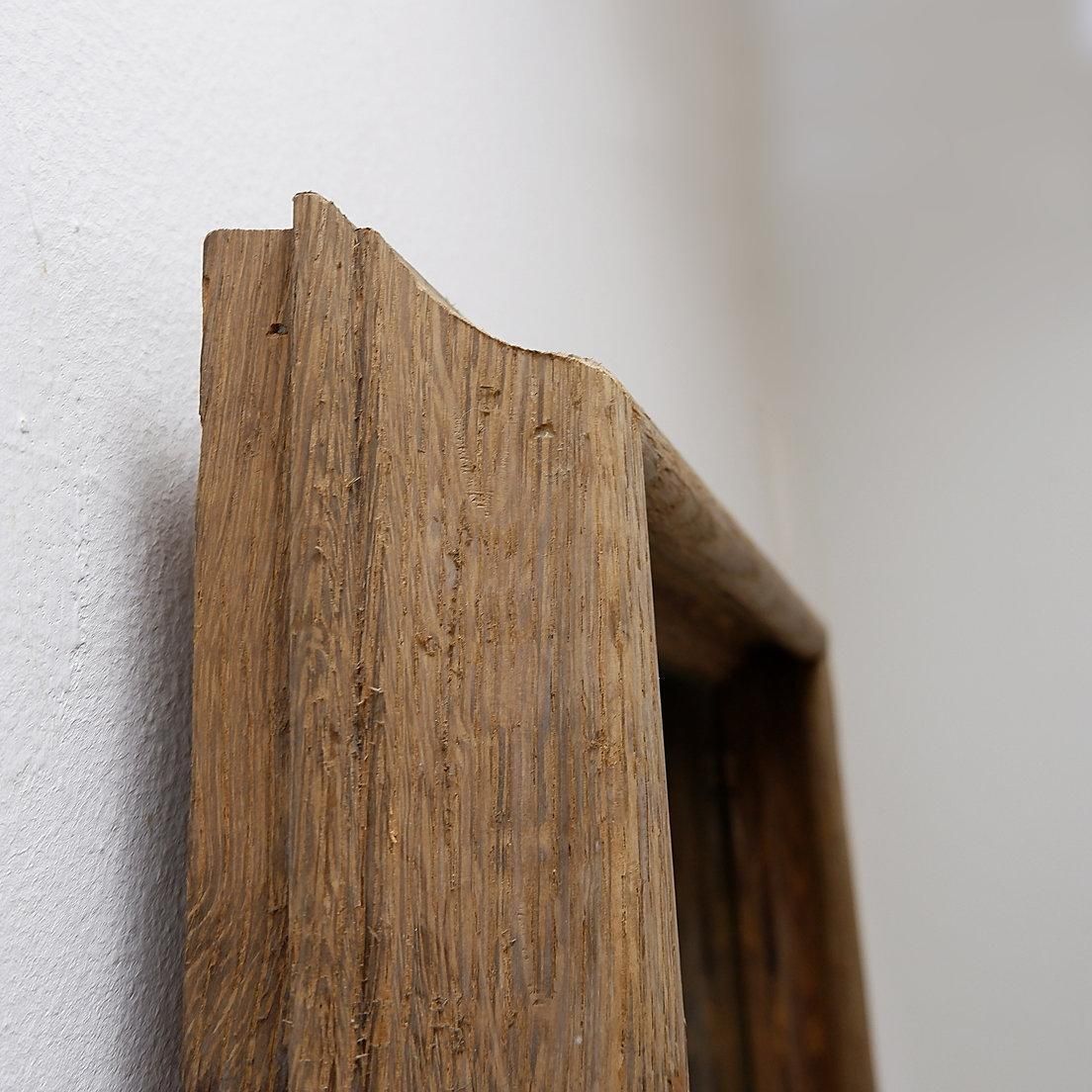 photo vinterior Pair Of Raw Wood Mirrors With A Beautiful Patina   Circa 1950