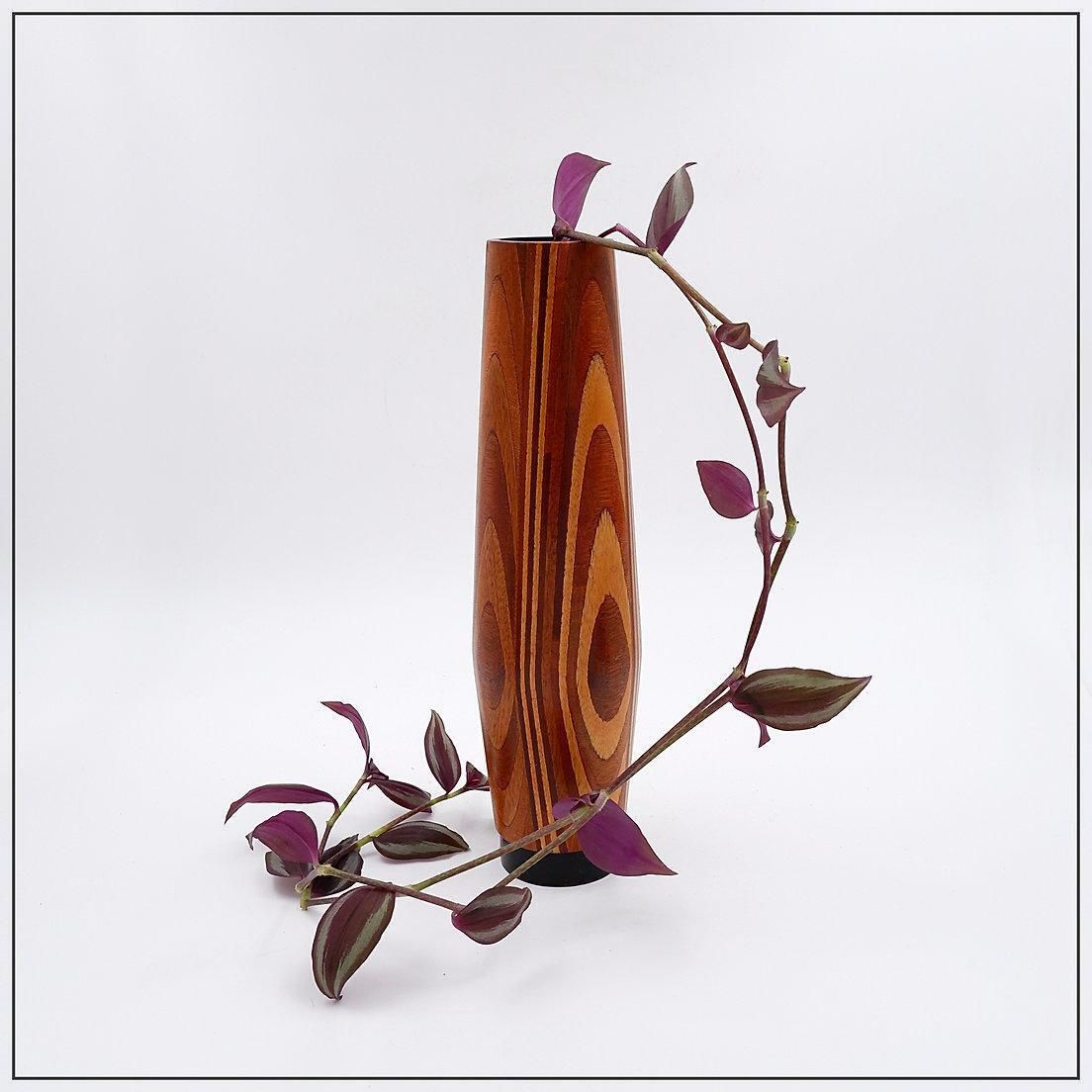 Mid Century Scandinavian Wooden Vase   1960s   H:36cm photo furniture
