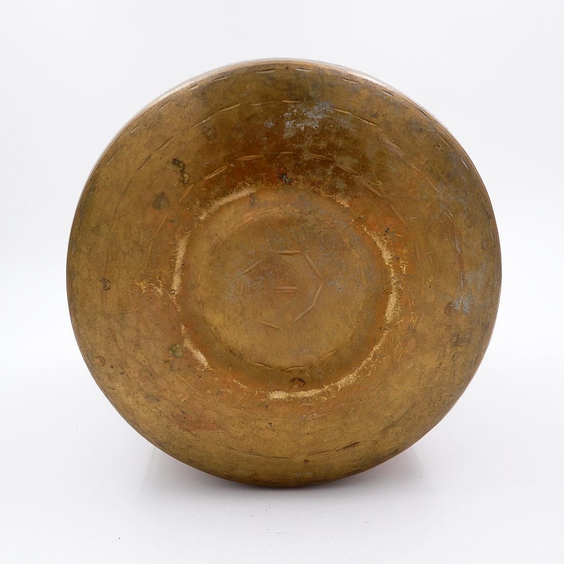 Hammered Copper Pital Ghalcha Vase, Wabi Sabi Style, Nepal Decor photo for sale