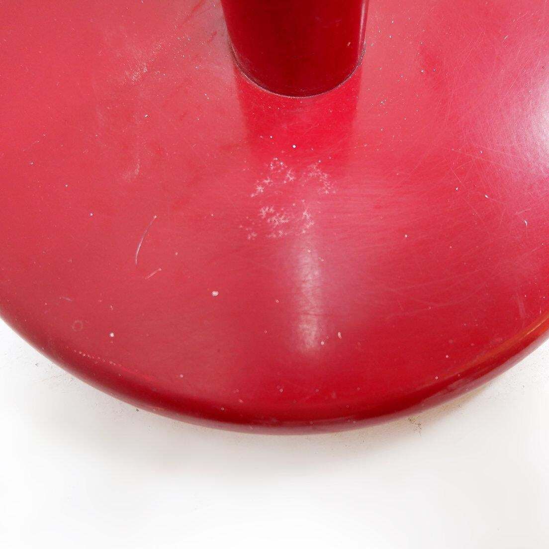 photo buy Space Age Floor Lamp With A Dark Red Shade   1970s