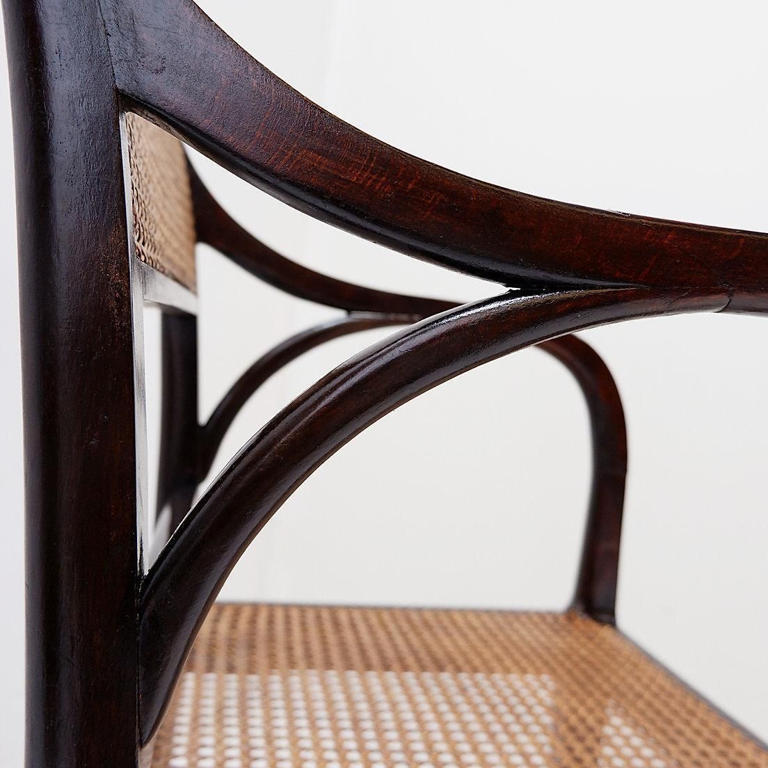 Mid Century Modern Bentwood Chairs With Cane Seats And Backs photo 1582.0