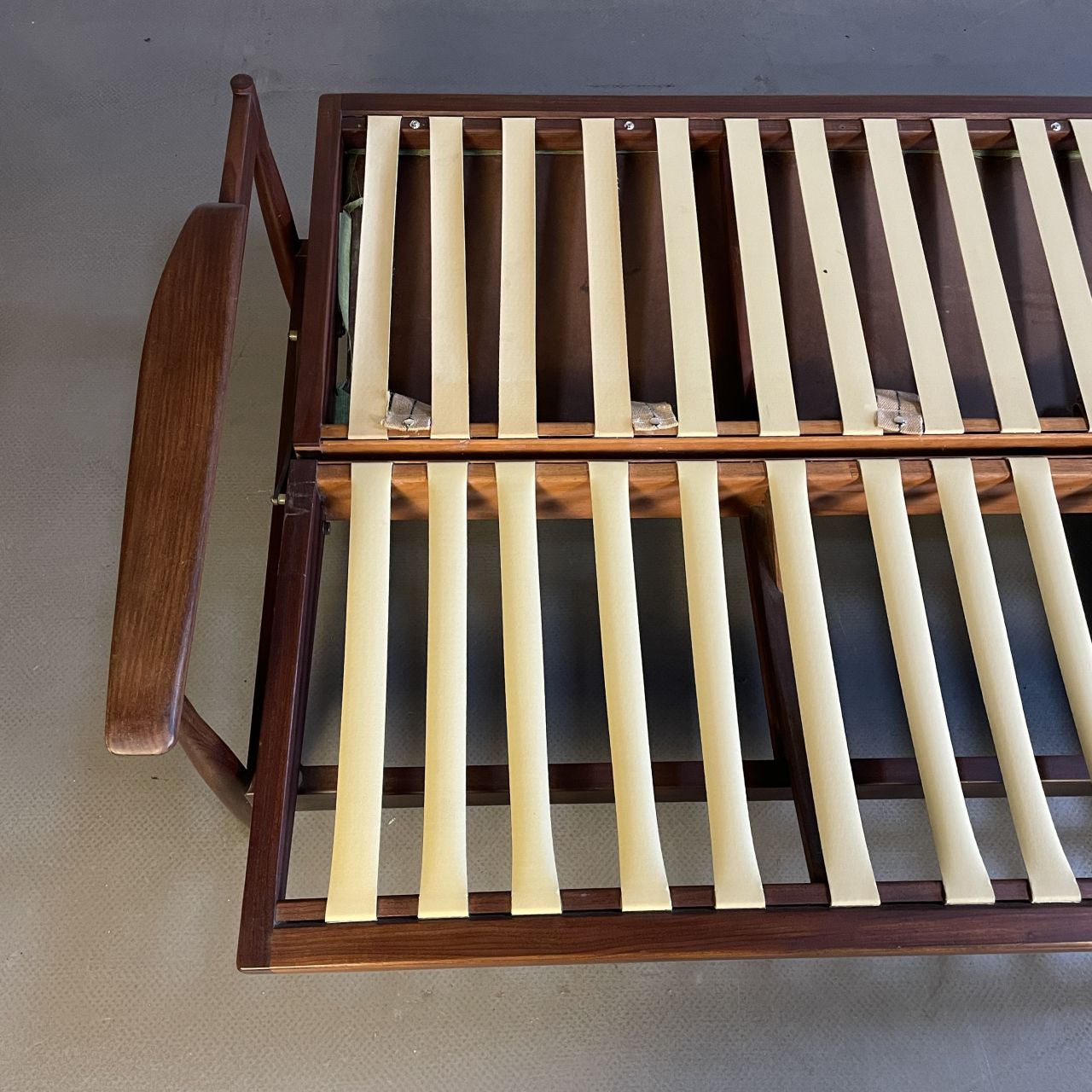 2105.0 1960's Teak Manhattan Sofa Bed By Guy Rogers photo
