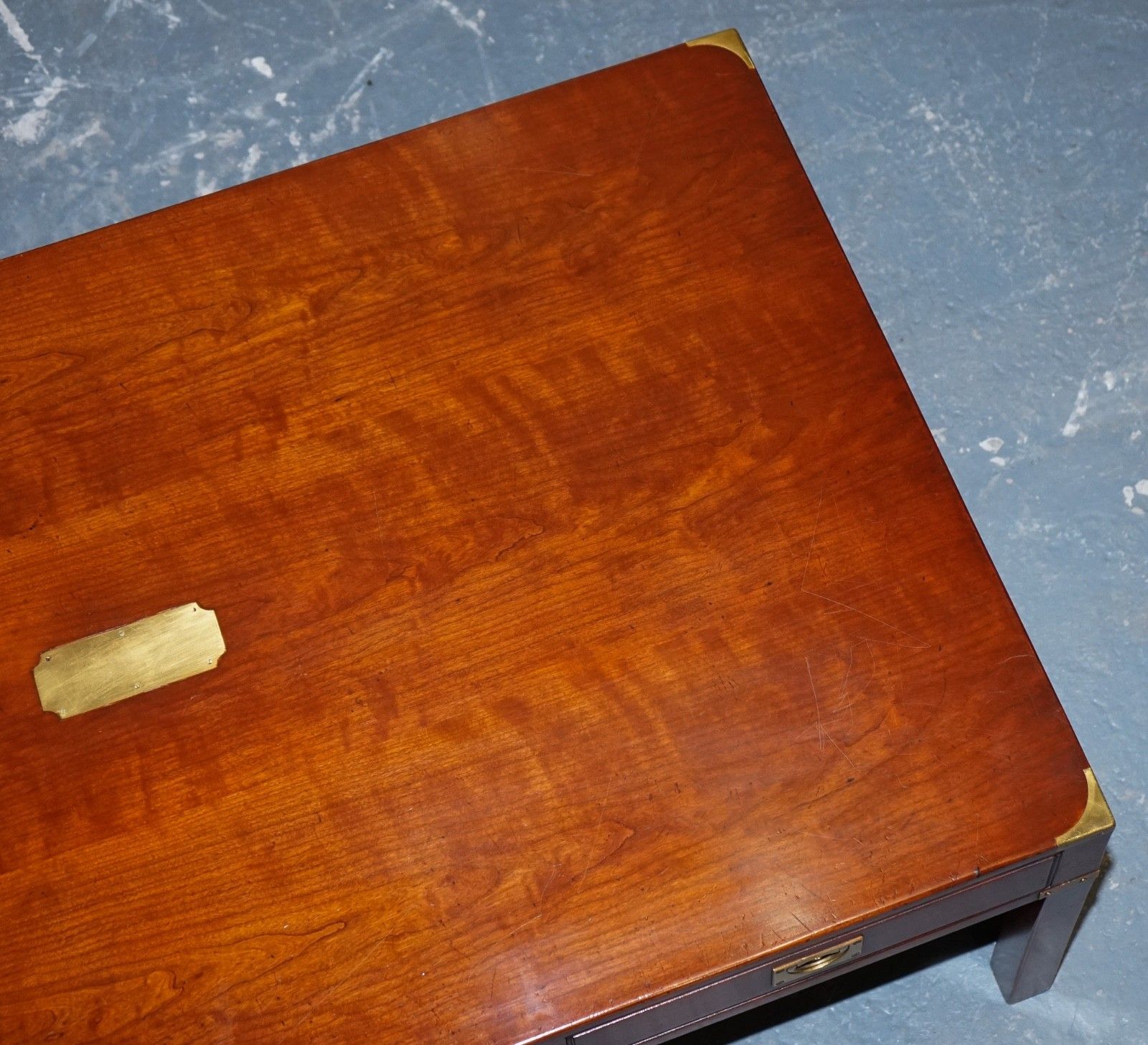 2950.0 Large Military Campaign Reh Kennedy Harrods Coffee Table With Three Deep Drawers photo