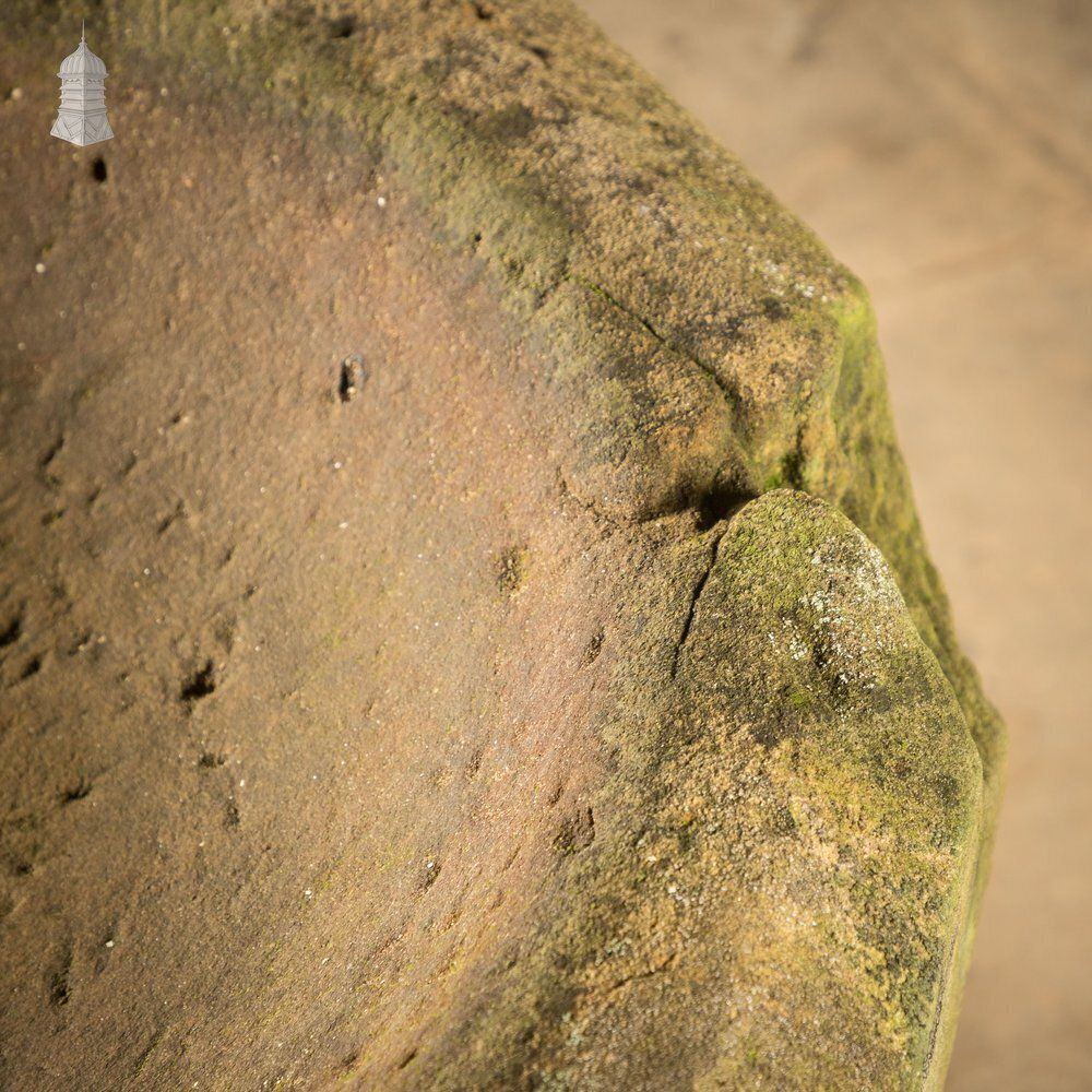 photo vinterior Octagonal Sandstone Font Of Significant Age.