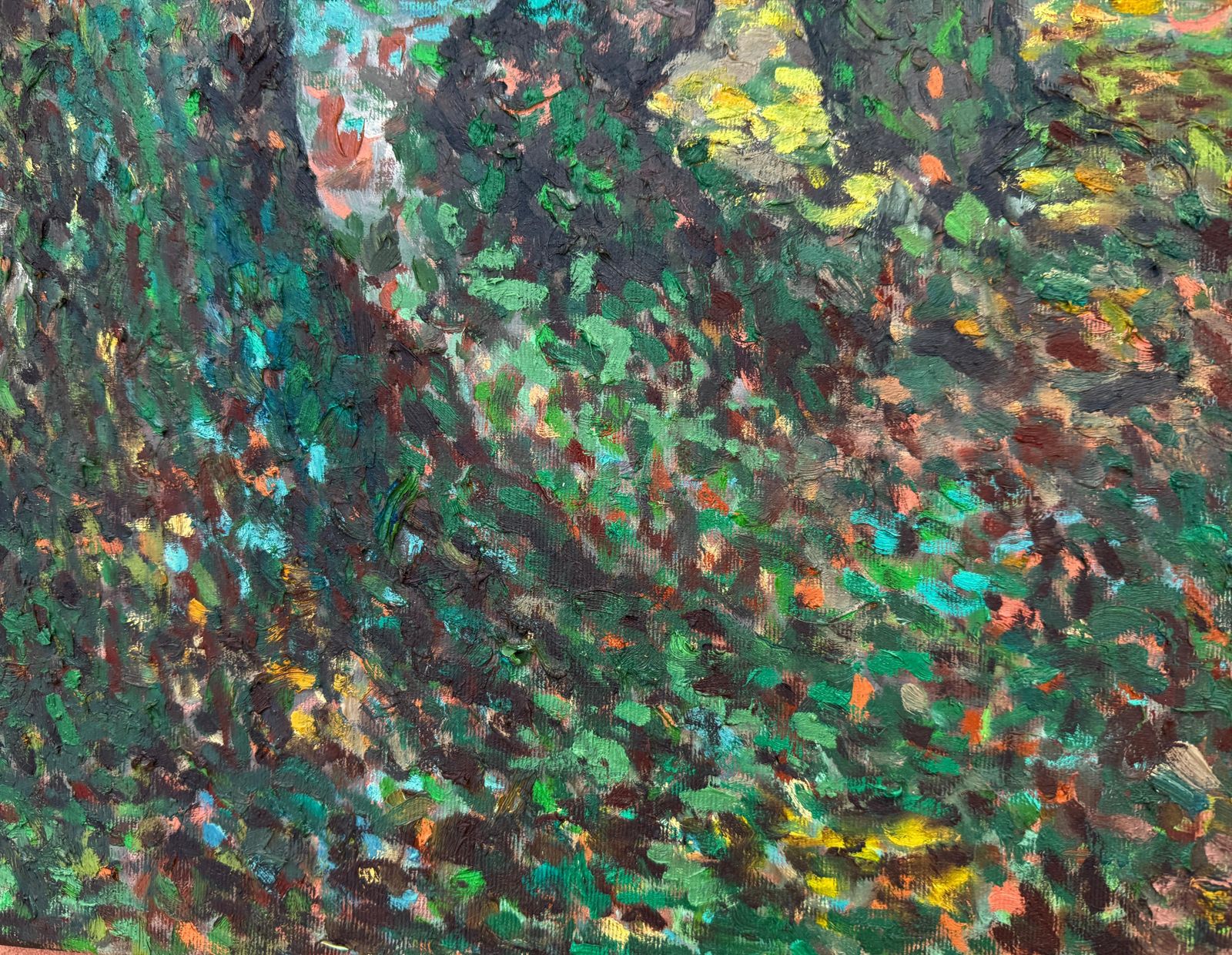 Art Ramon Perez Barril Mediterranean Forest Landscape Oil Painting Post Impressionist Spanish Woodland 1990 photo