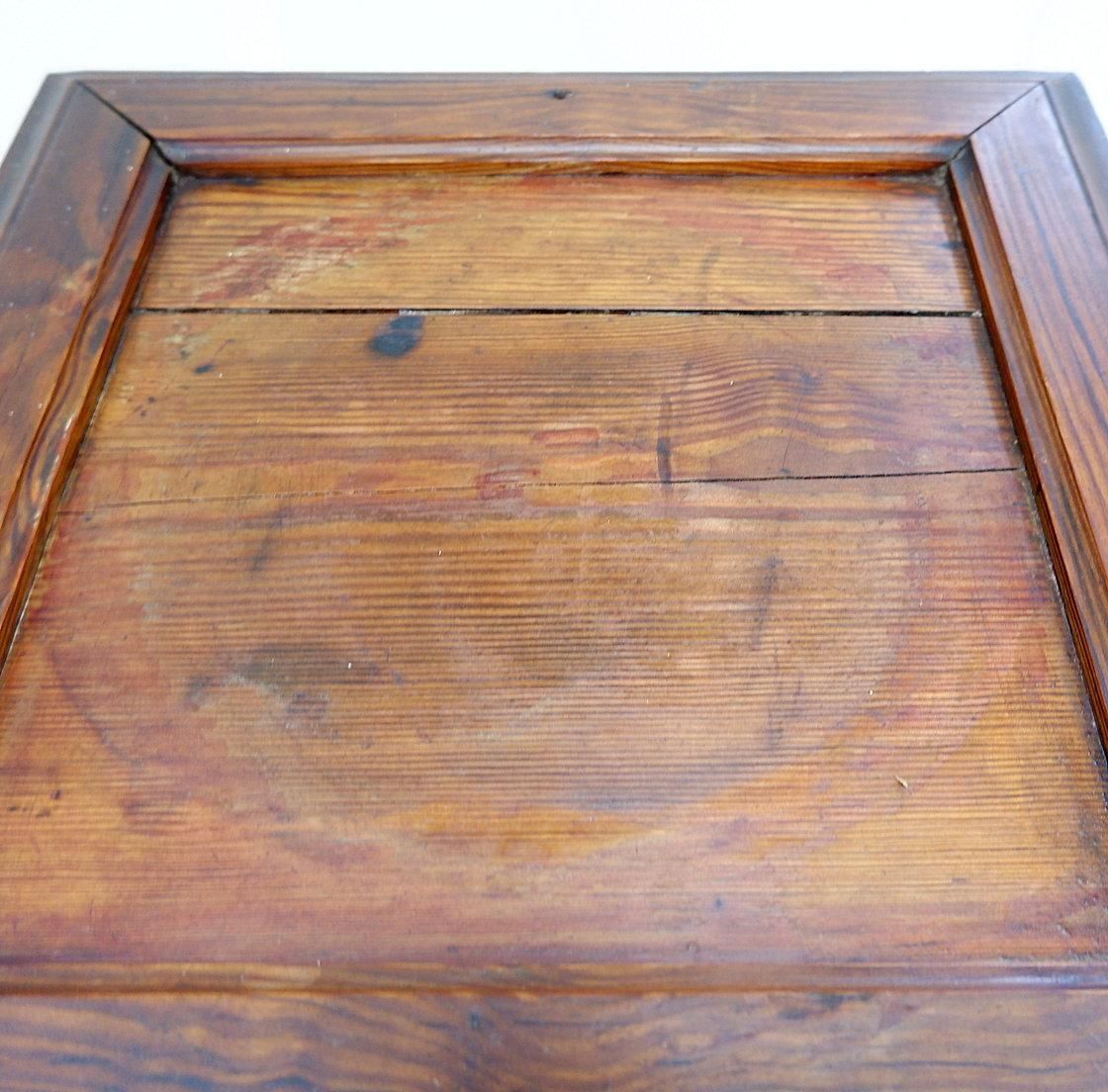 photo buy Antique Wooden Sellette Plant Stand, Art Nouveau Vintage Design