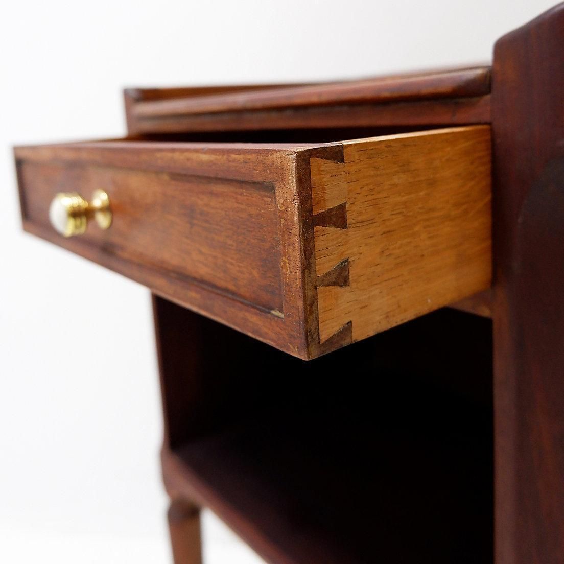 Louis XVI Style Antique Bedside Table With Tapered Legs, 20th Century photo Furniture